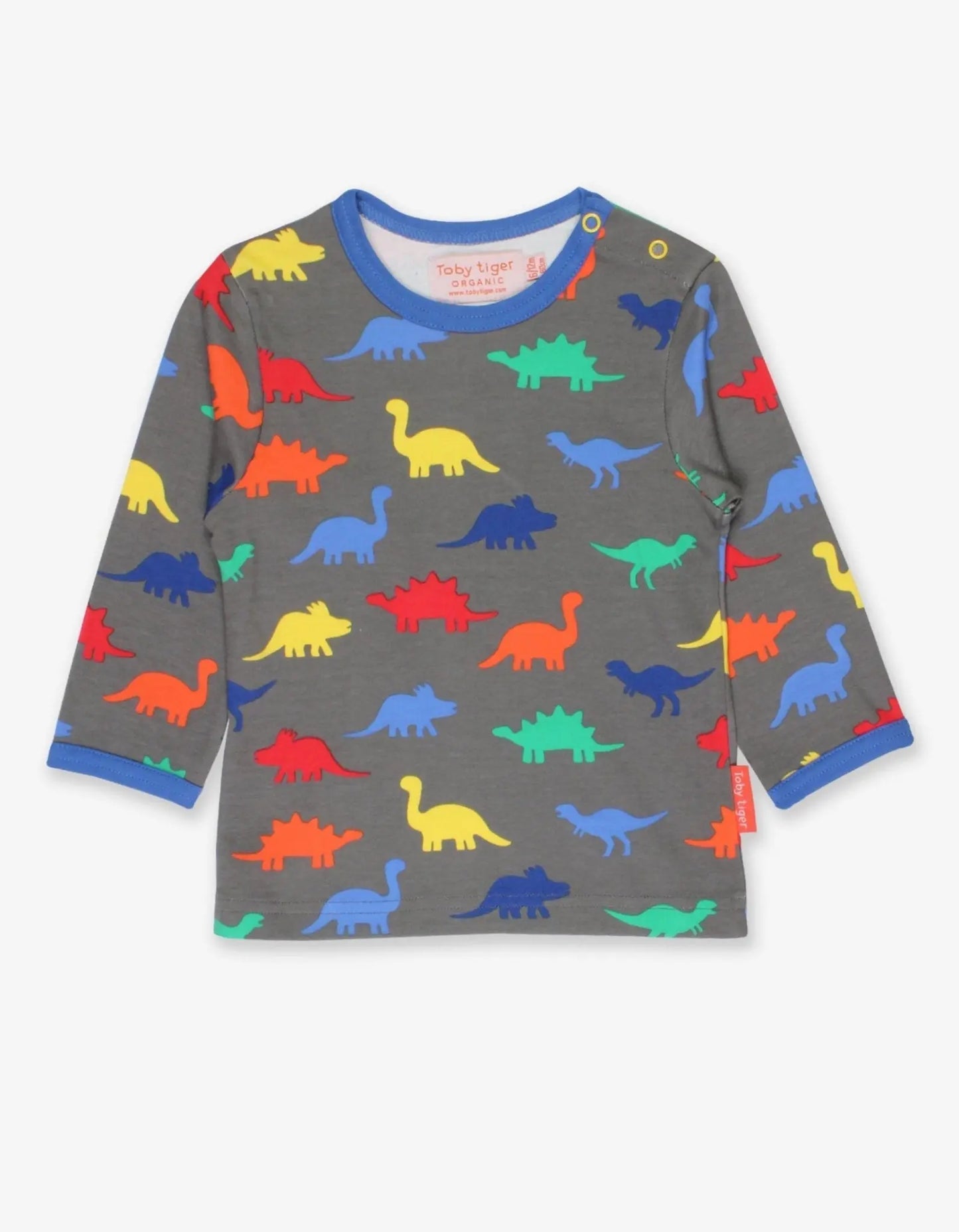 Organic Dinosaur Print Long-Sleeved T-Shirt Toby Tiger