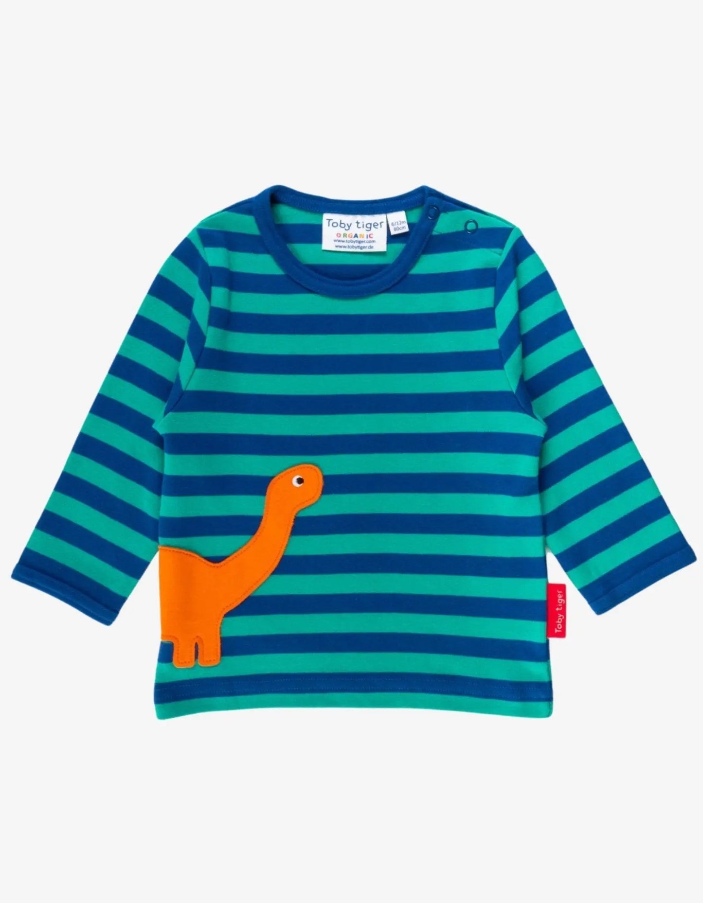 Organic Diplodocus Applique Long-Sleeved T-Shirt Toby Tiger