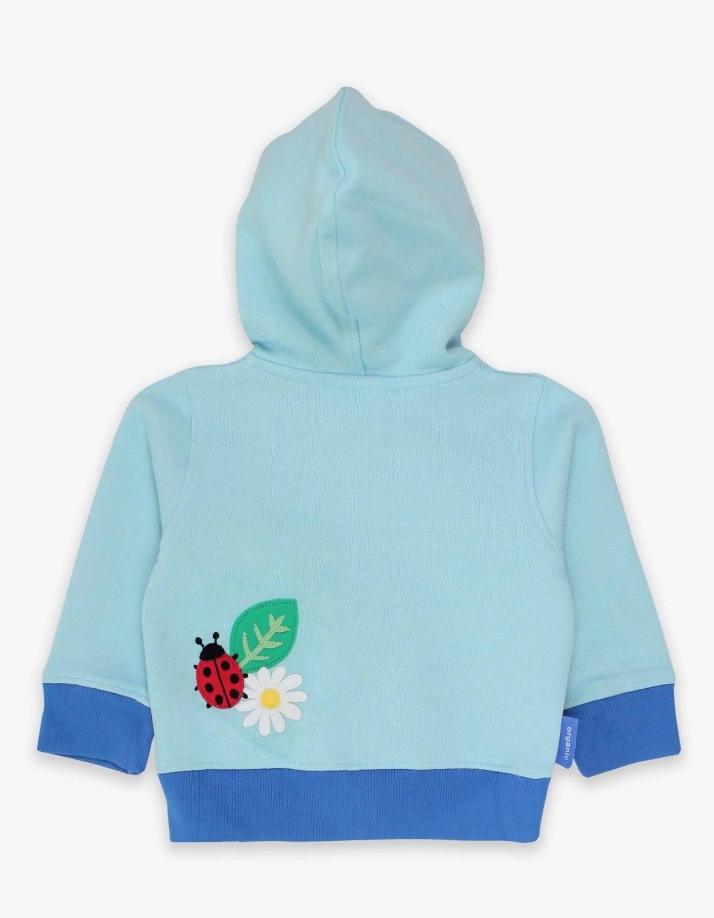 Organic English Garden Applique Hoodie Toby Tiger