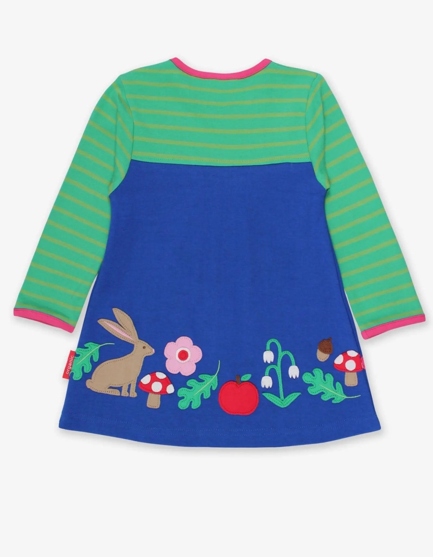 Organic Forest Adventure Applique T-Shirt Dress Toby Tiger