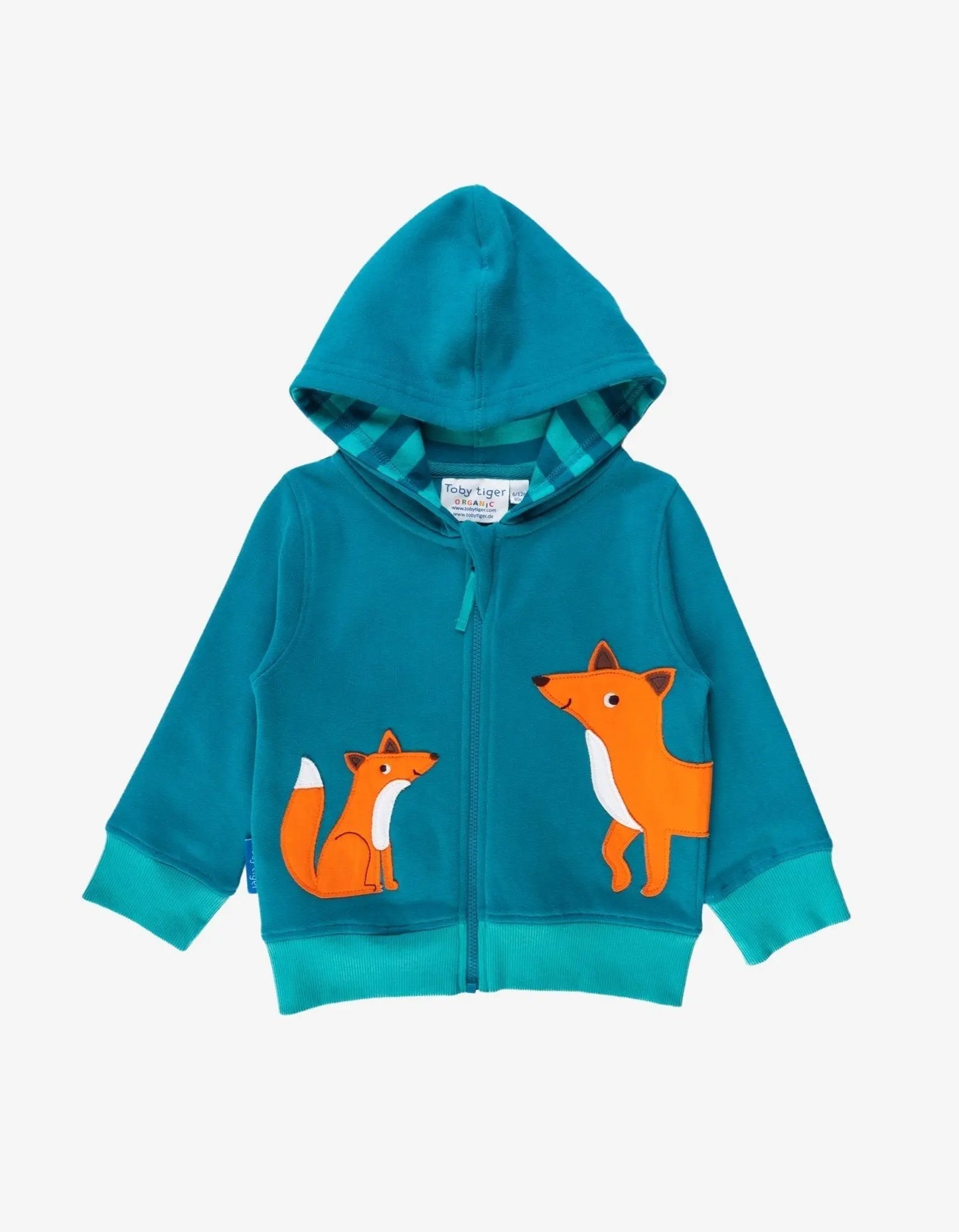 Organic Fox Applique Hoodie Toby Tiger