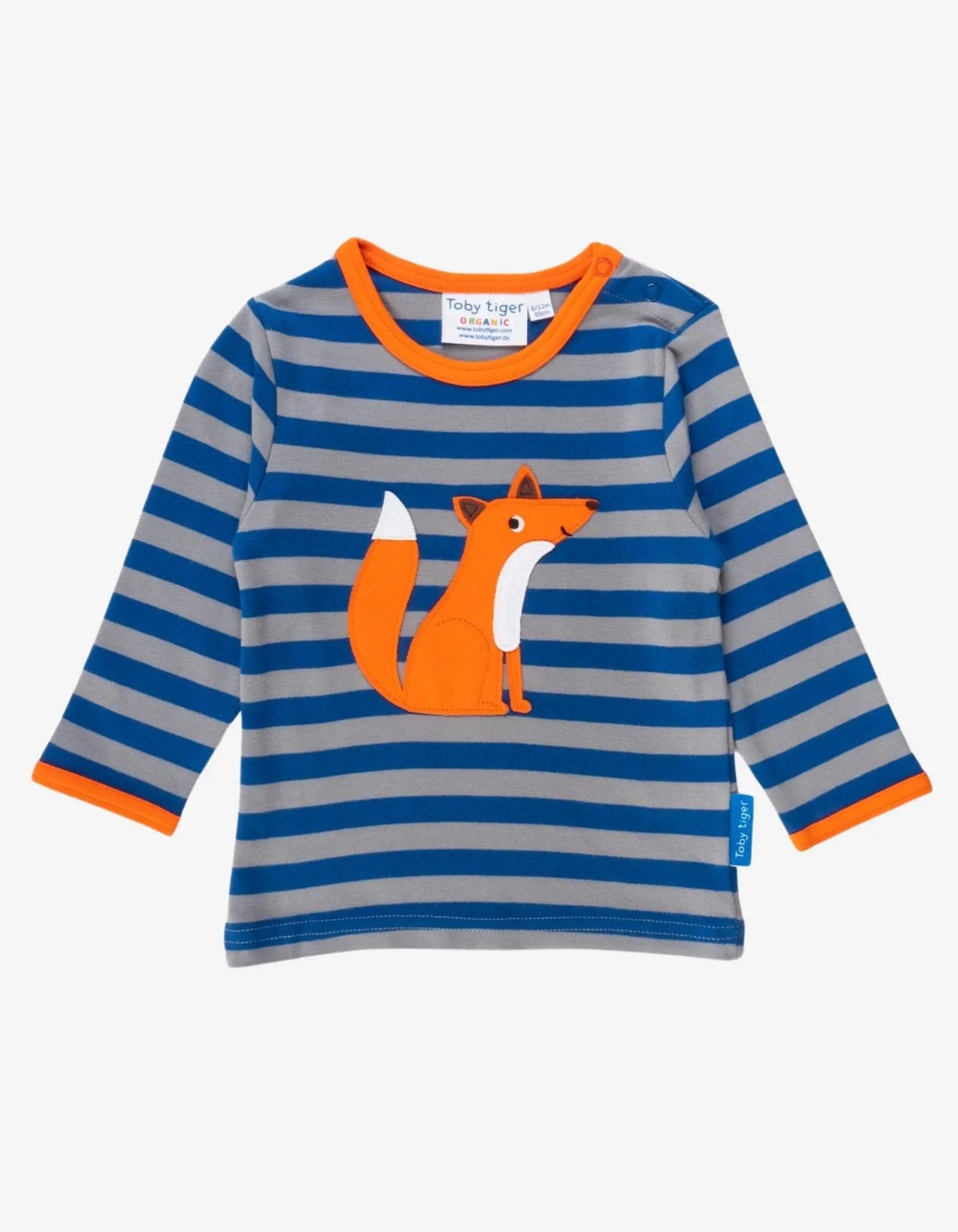 Organic Fox Applique Long-Sleeved T-Shirt Toby Tiger