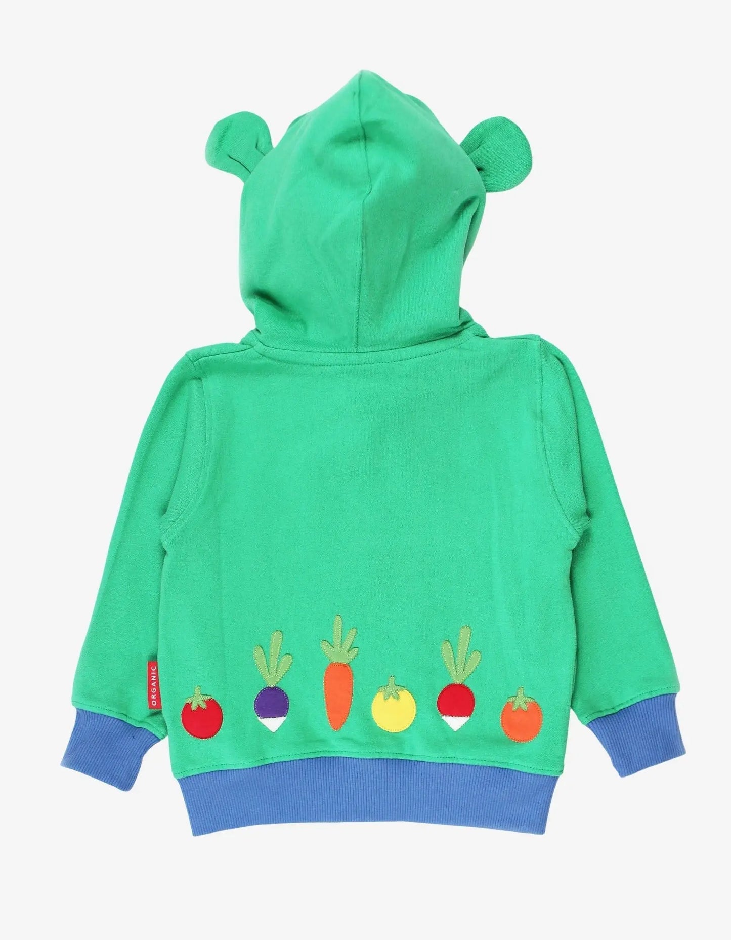 Organic Frog Applique Hoodie Toby Tiger