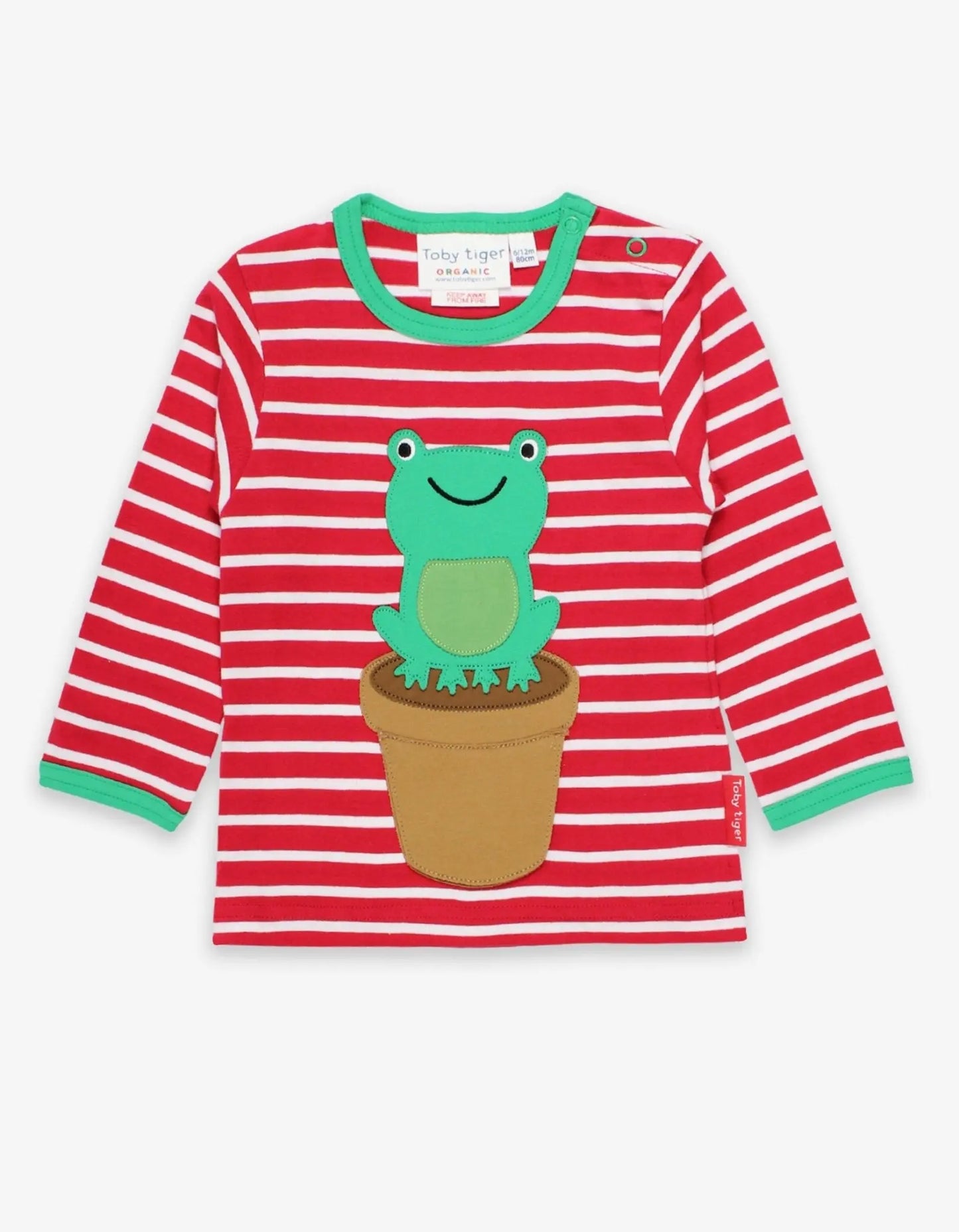 Organic Frog Applique Long-Sleeved T-Shirt Toby Tiger