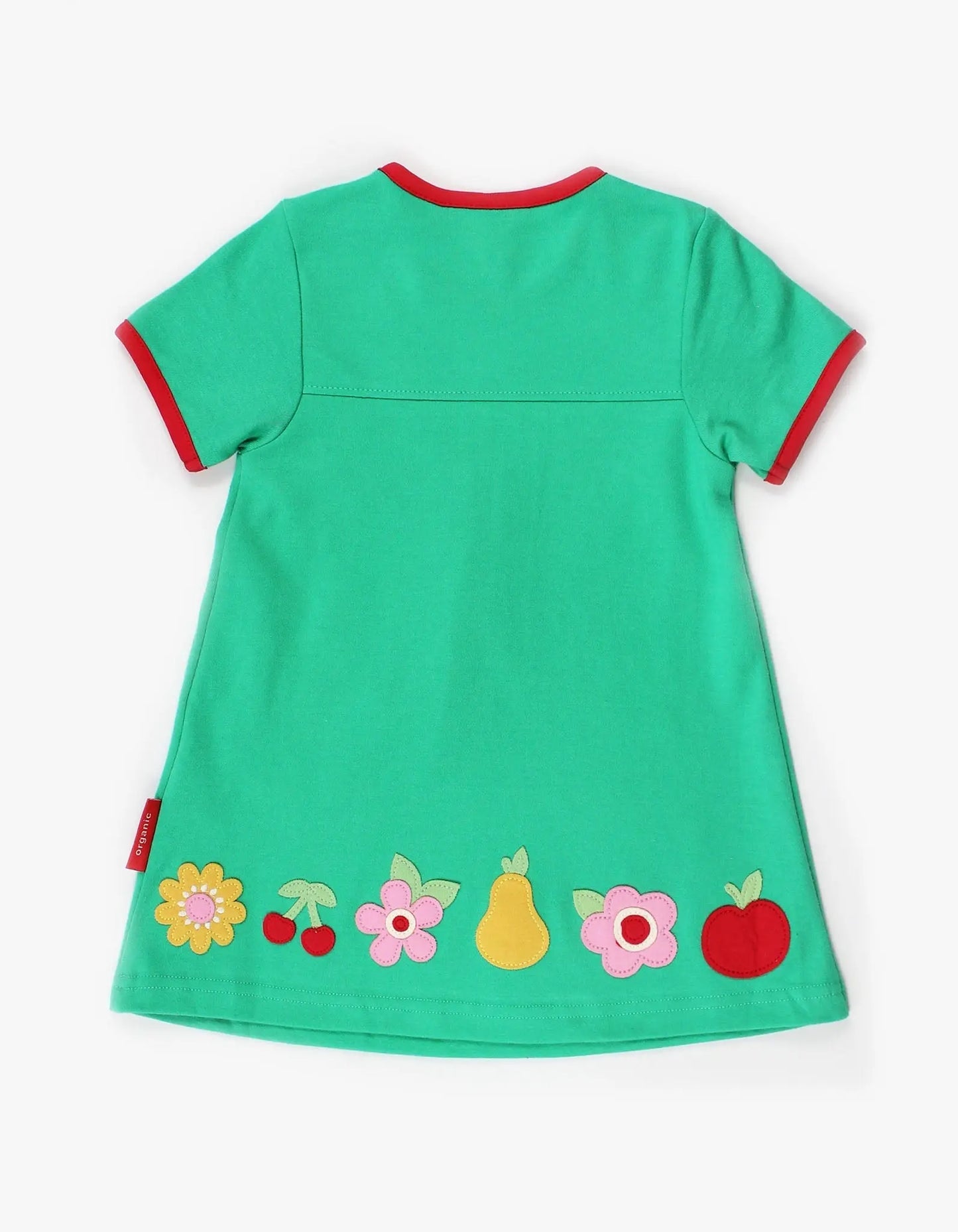 Organic Fruit Flower Applique T-Shirt Dress Toby Tiger