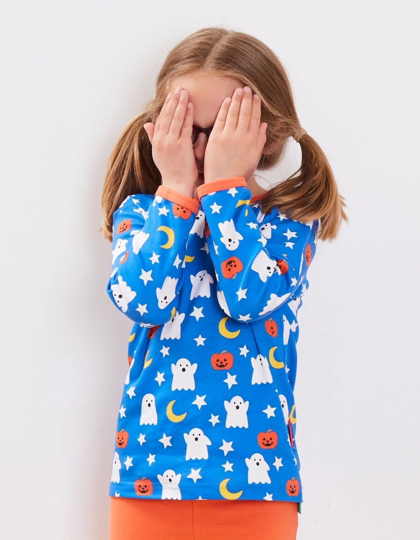 Organic Halloween Print Long-Sleeved T-Shirt Toby Tiger