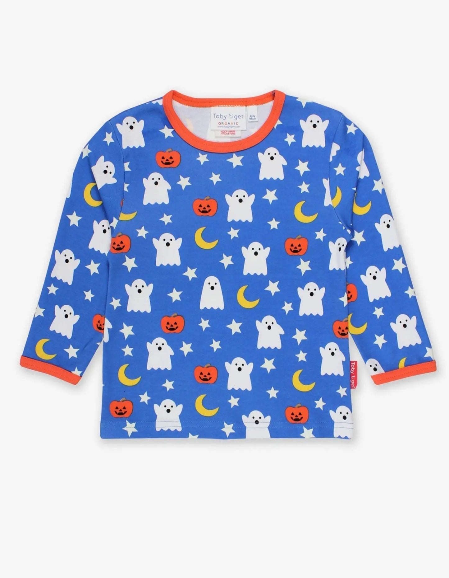 Organic Halloween Print Long-Sleeved T-Shirt Toby Tiger