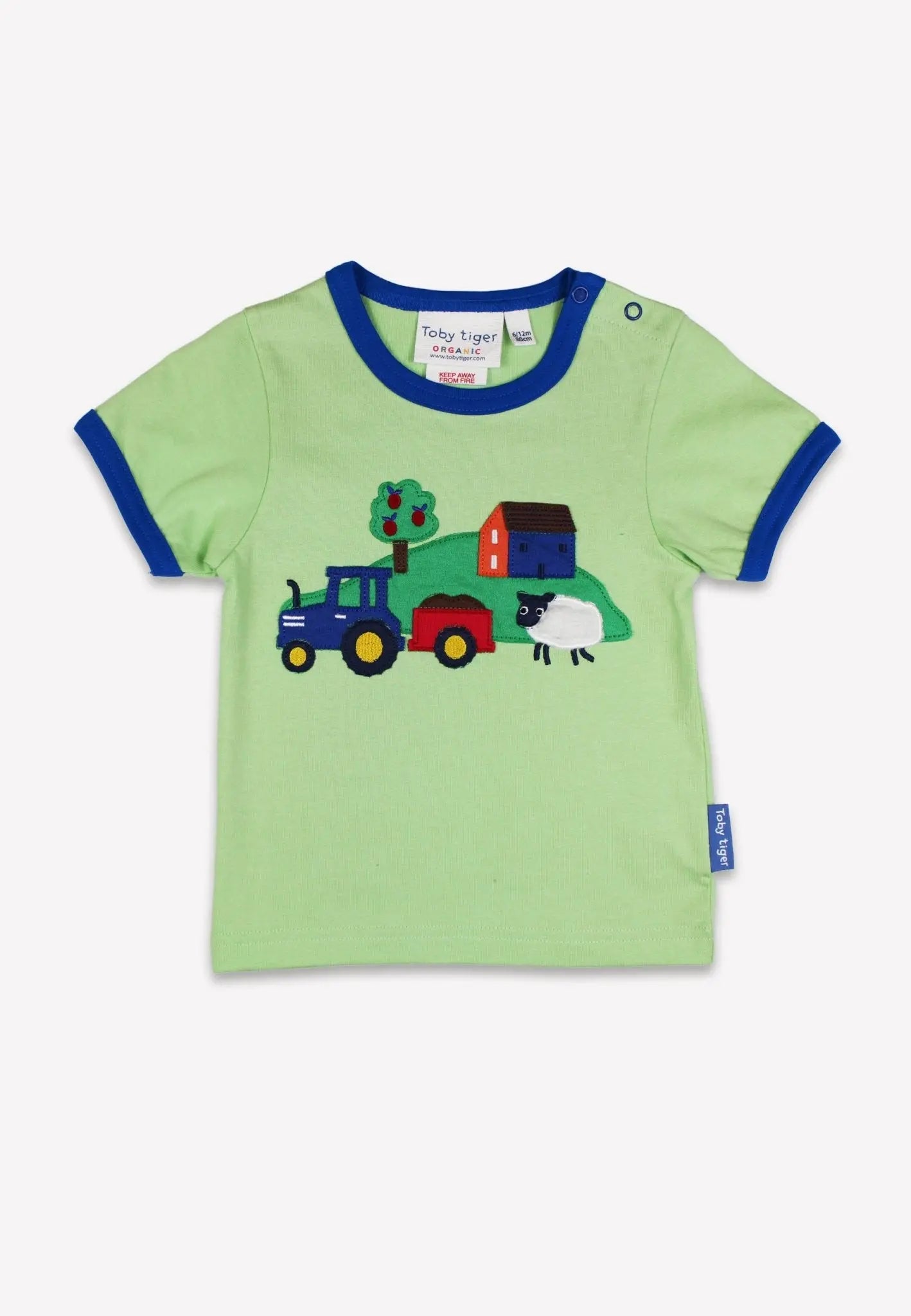 Organic Hillside Applique Short-Sleeved T-Shirt Toby Tiger
