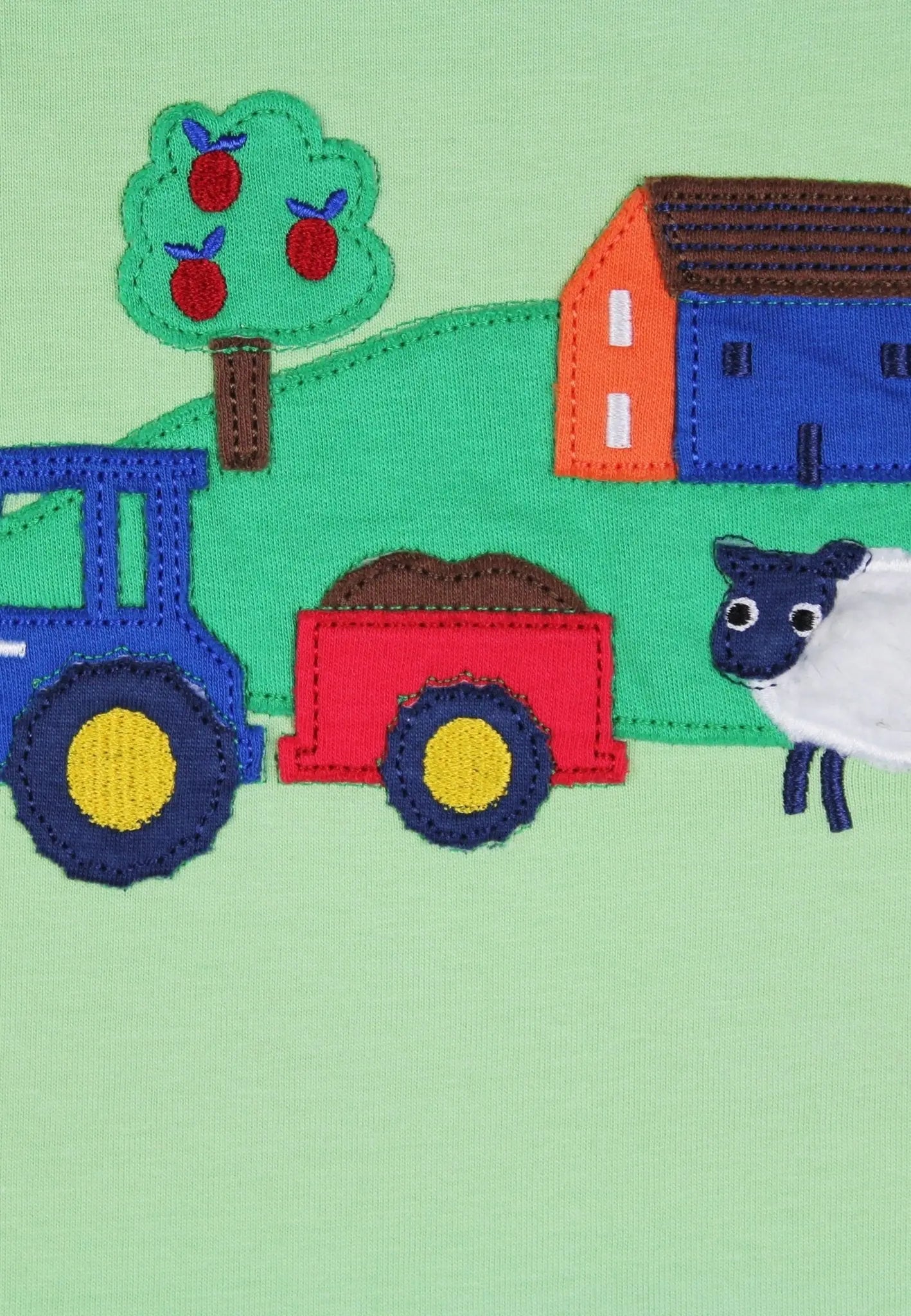 Organic Hillside Applique Short-Sleeved T-Shirt Toby Tiger