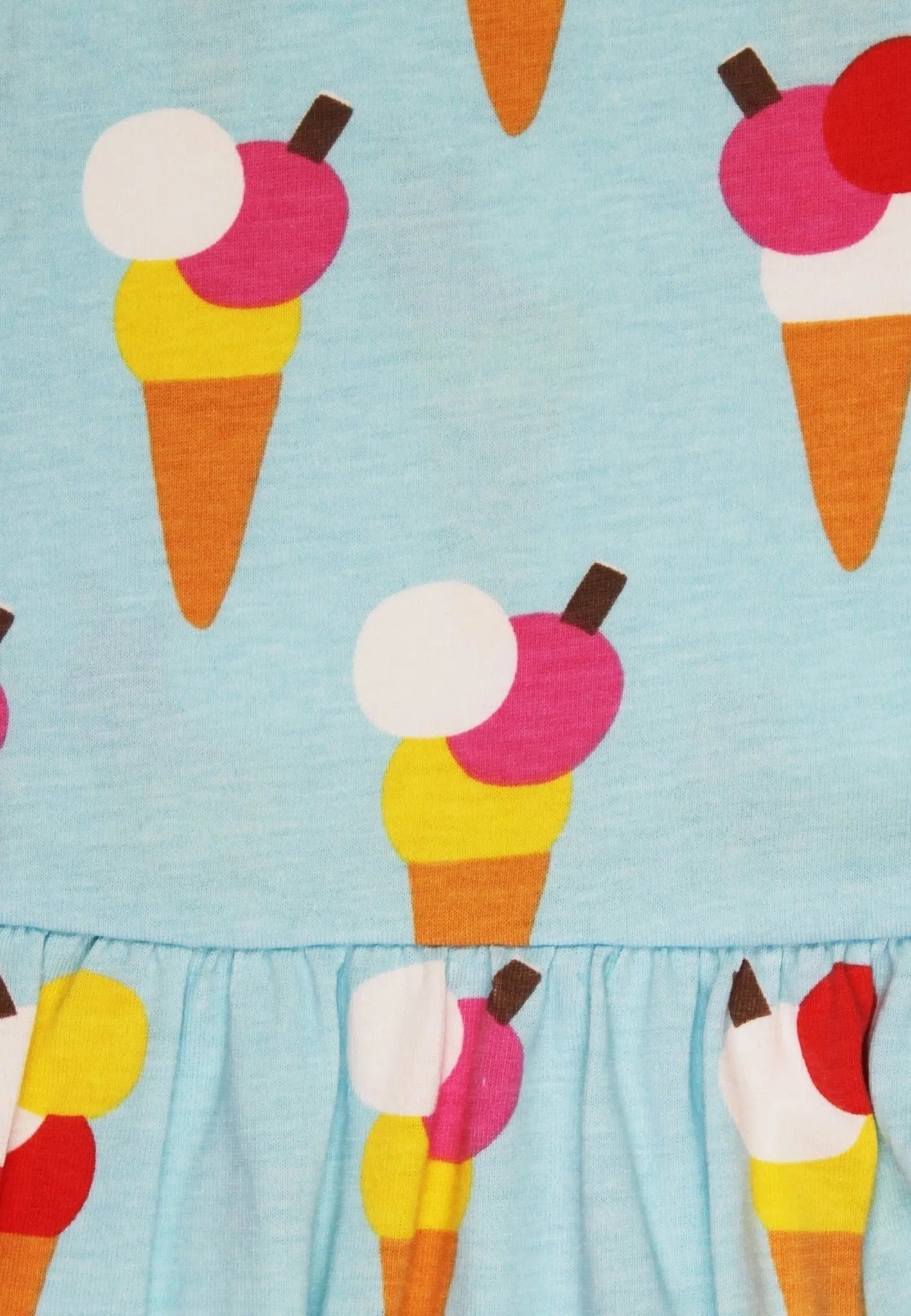 Organic Ice Cream Cones Print Summer Dress Toby Tiger