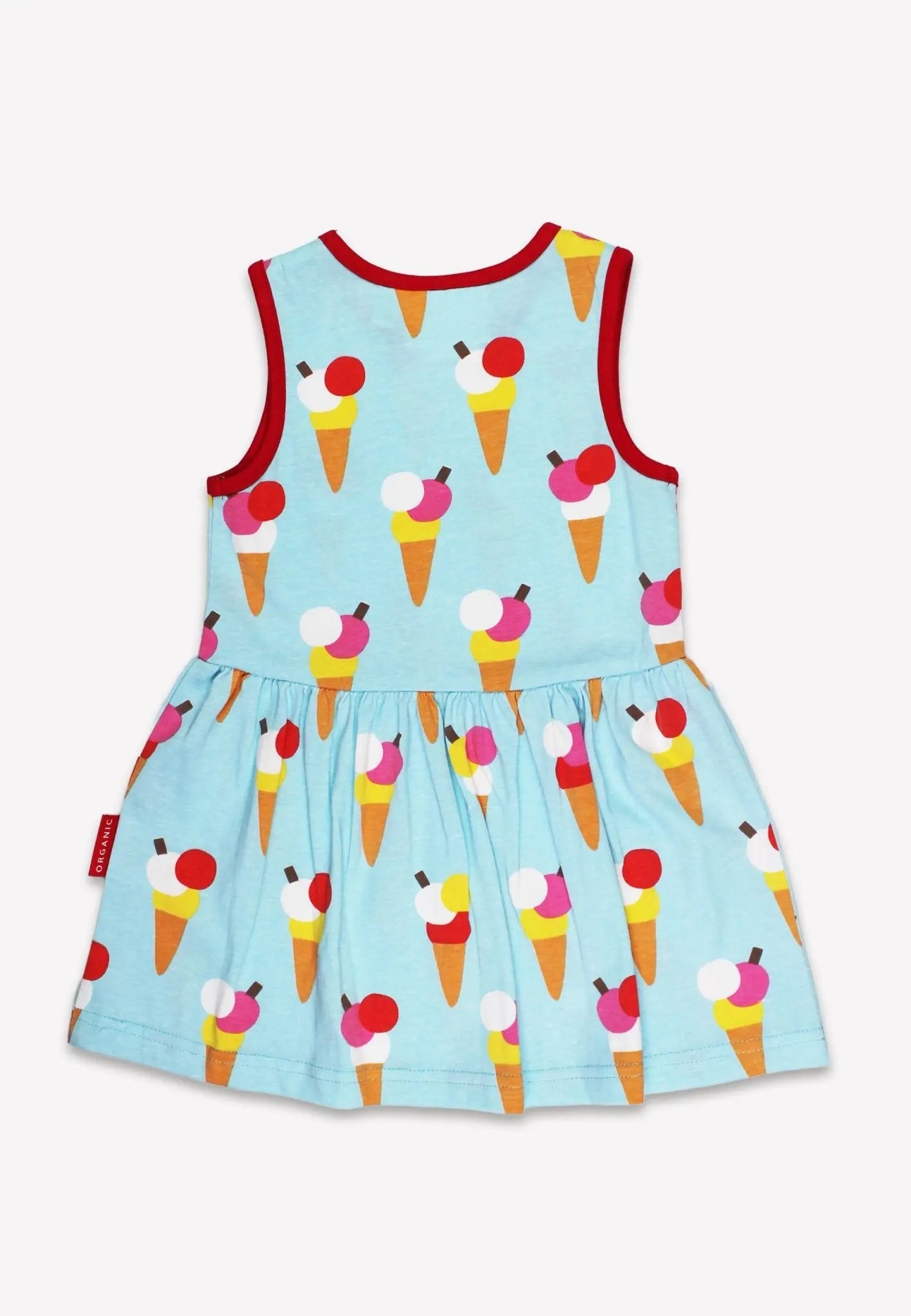 Organic Ice Cream Cones Print Summer Dress Toby Tiger