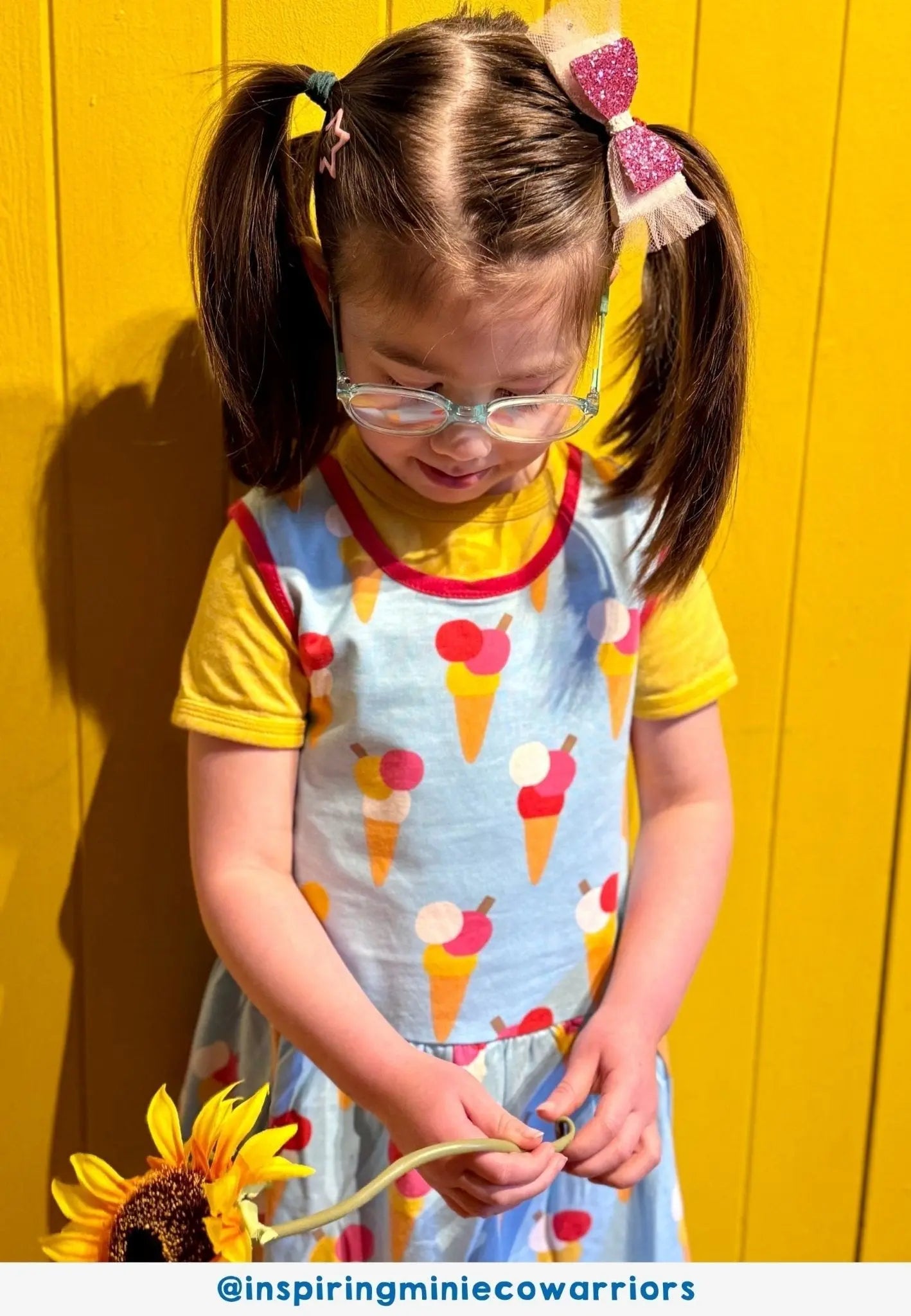 Organic Ice Cream Cones Print Summer Dress Toby Tiger