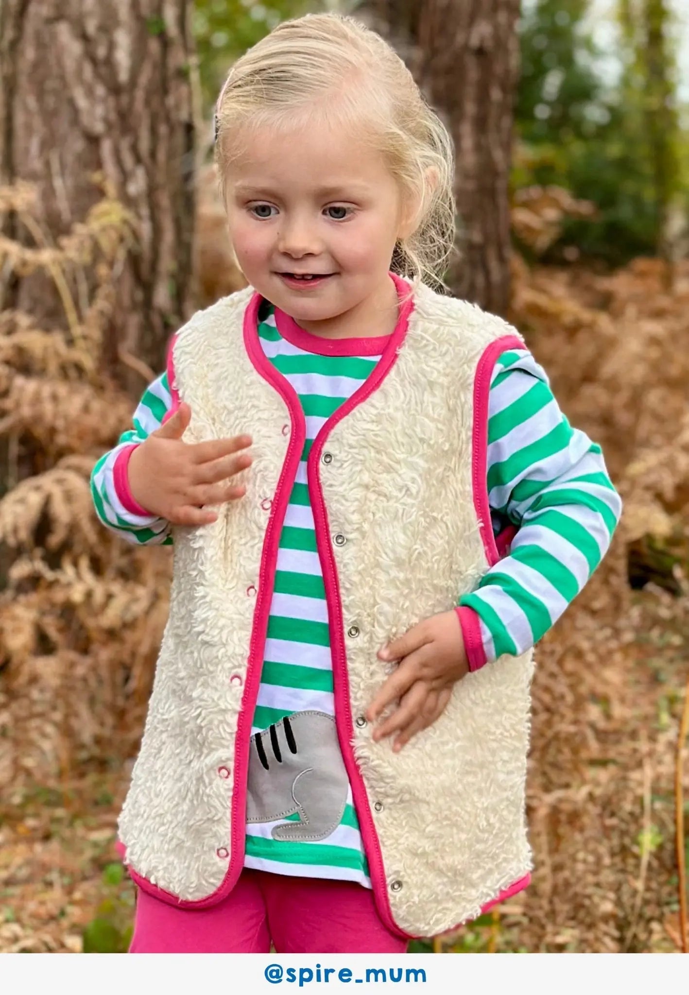 Organic Kitten Print Reversible Gilet Toby Tiger