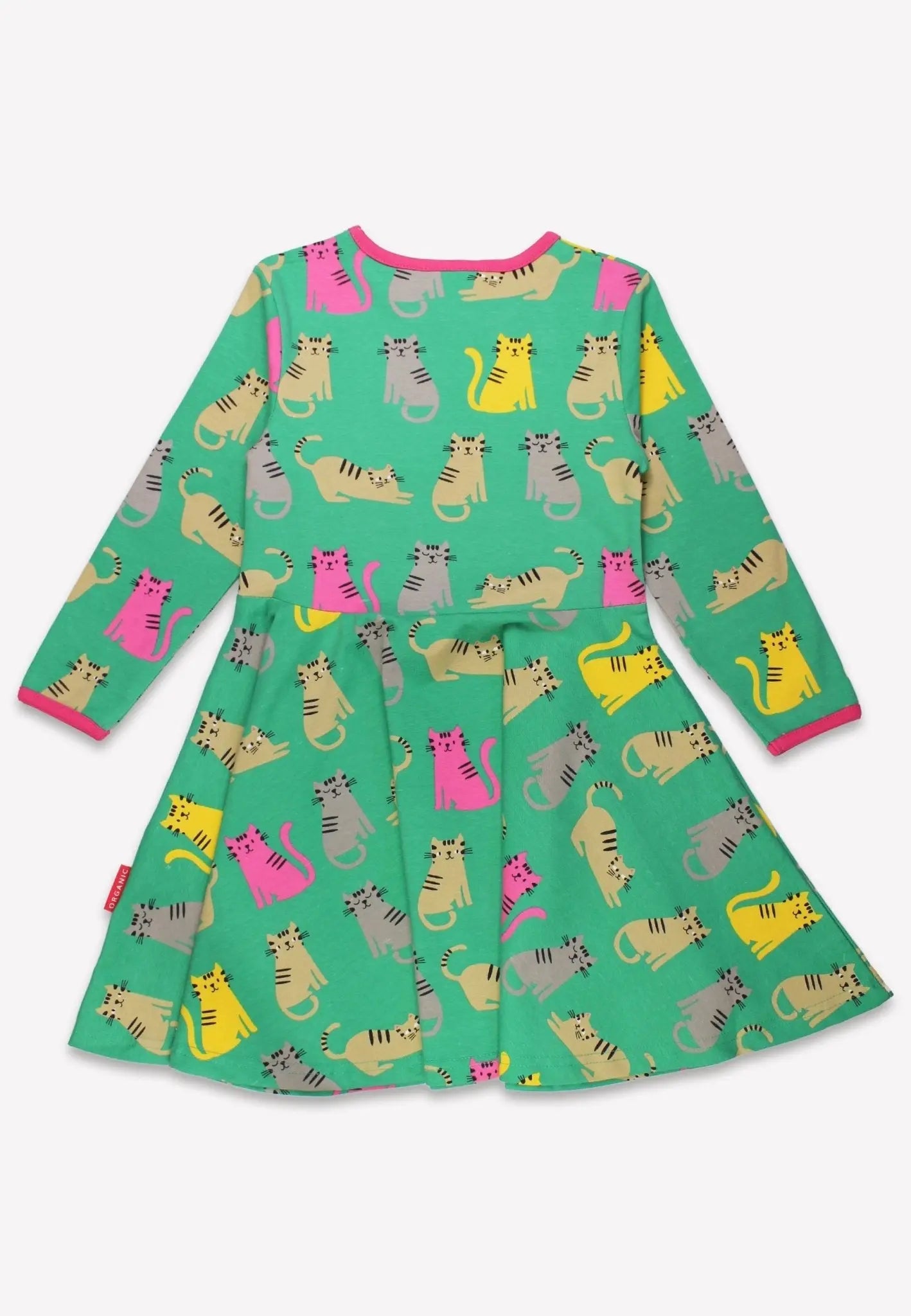 Organic Kitten Print Skater Dress Toby Tiger