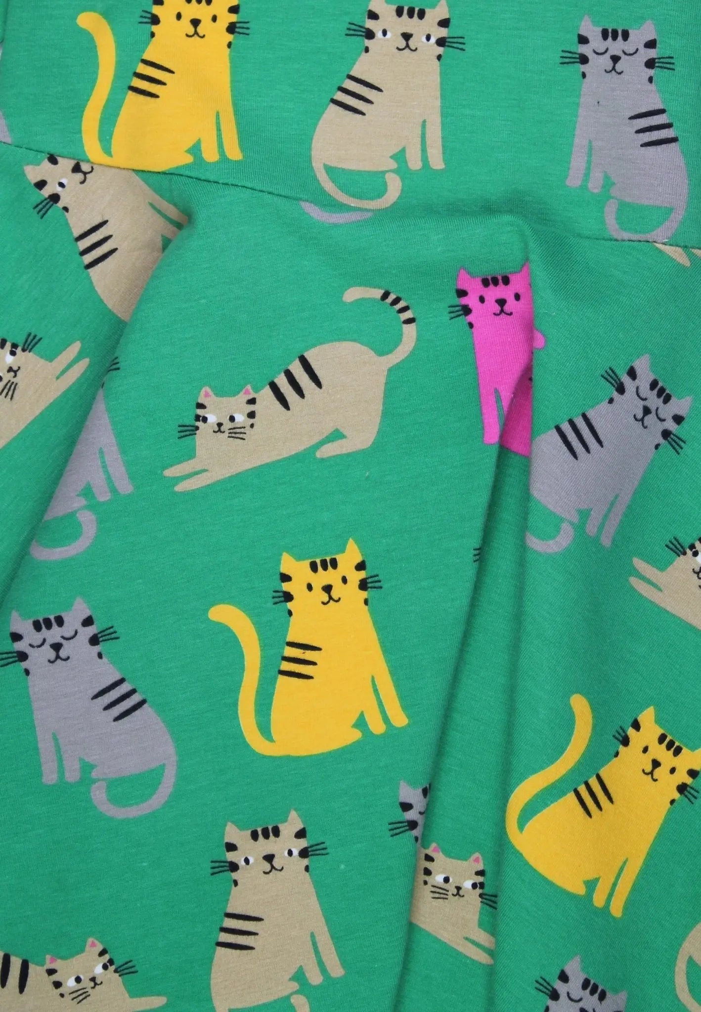 Organic Kitten Print Skater Dress Toby Tiger