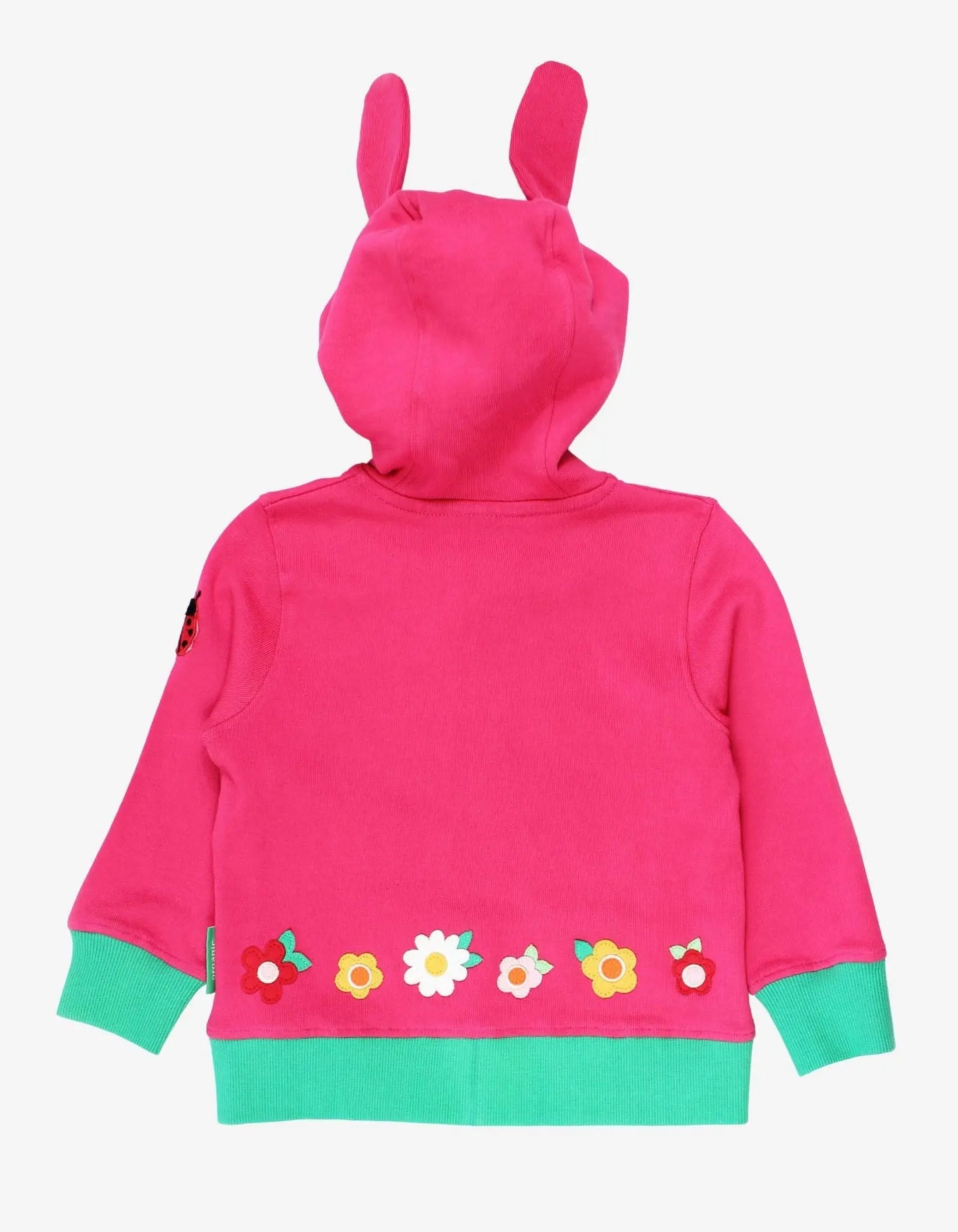 Organic Leaping Bunny Applique Hoodie Toby Tiger