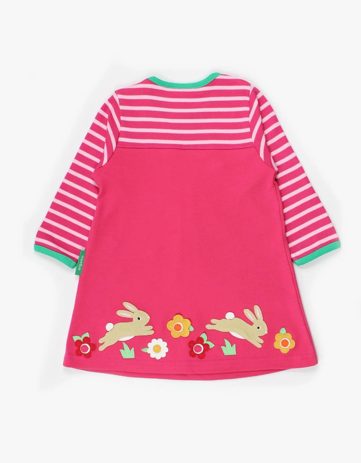 Organic Leaping Bunny Applique T-Shirt Dress Toby Tiger