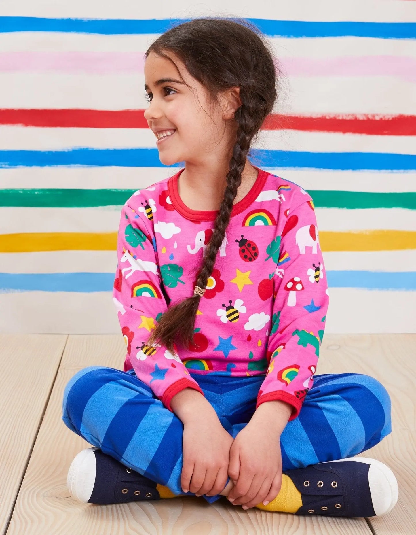 Organic Magical Mix-Up Print Long-Sleeved T-Shirt Toby Tiger