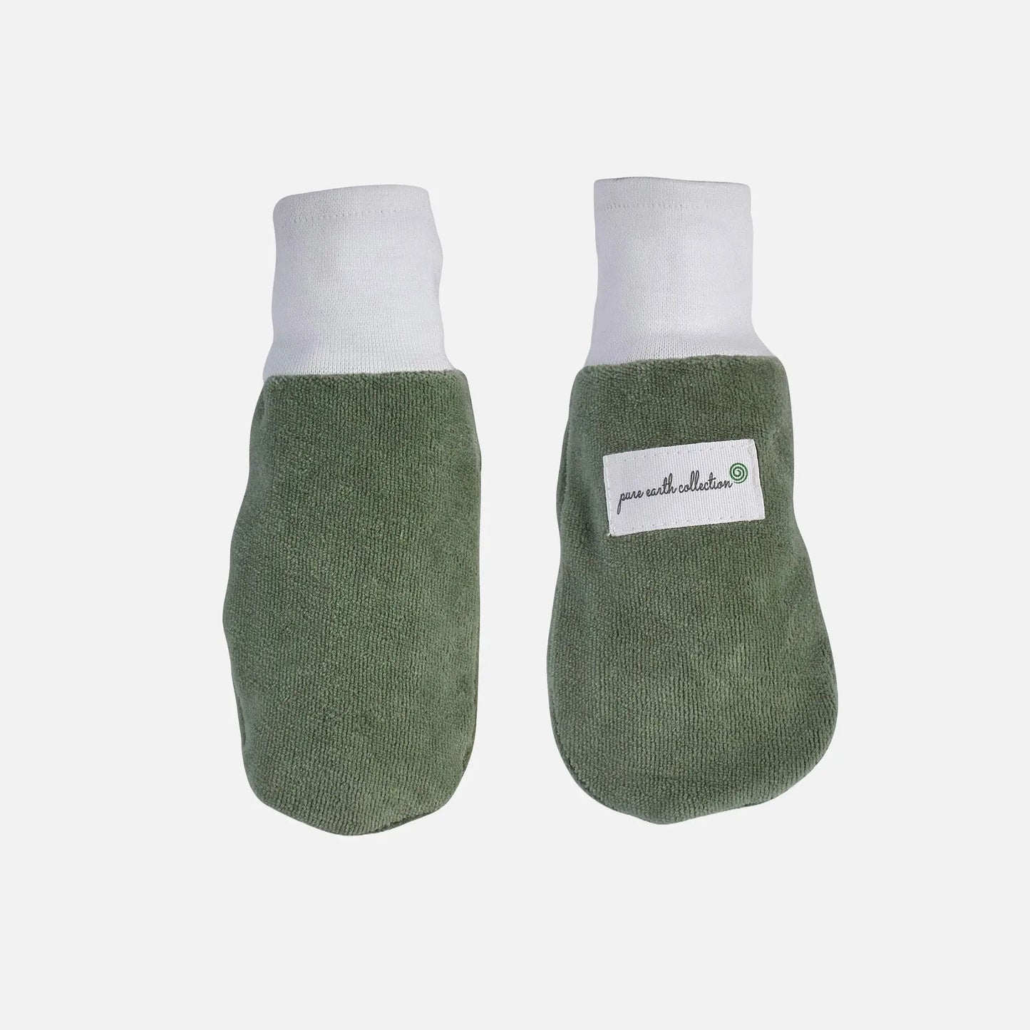Organic Mittens - Green (Pack of 2 Pairs) Pure Earth Collection