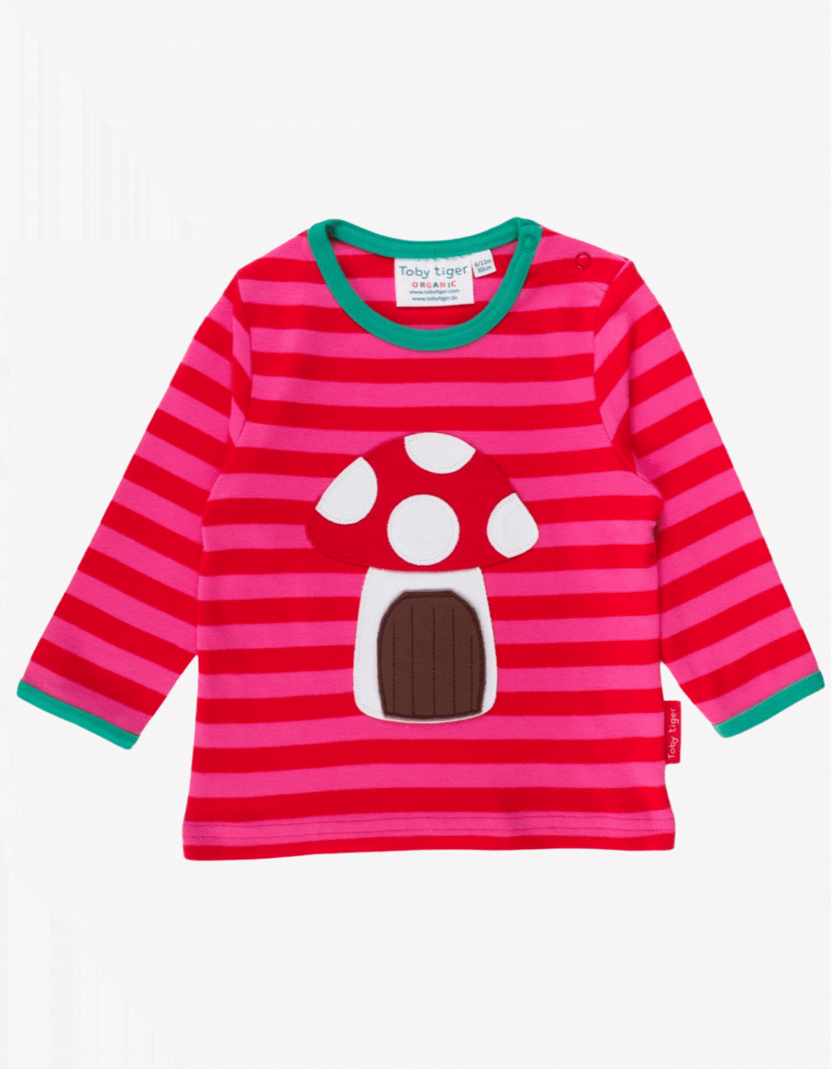 Organic Mouse and Mushroom Applique Long-Sleeved T-Shirt Toby Tiger