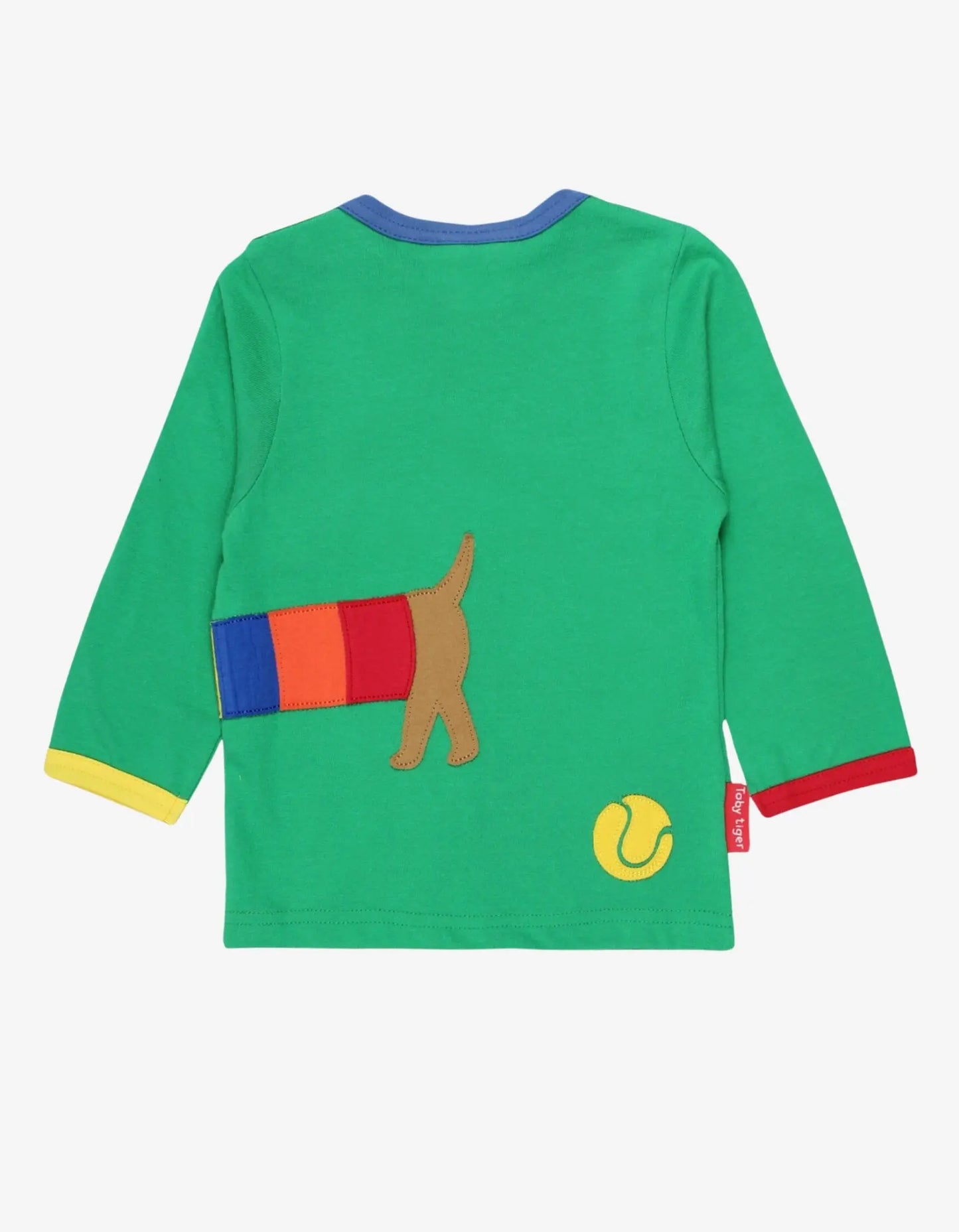 Organic Multi Sausage Dog Applique Long-Sleeved T-Shirt Toby Tiger