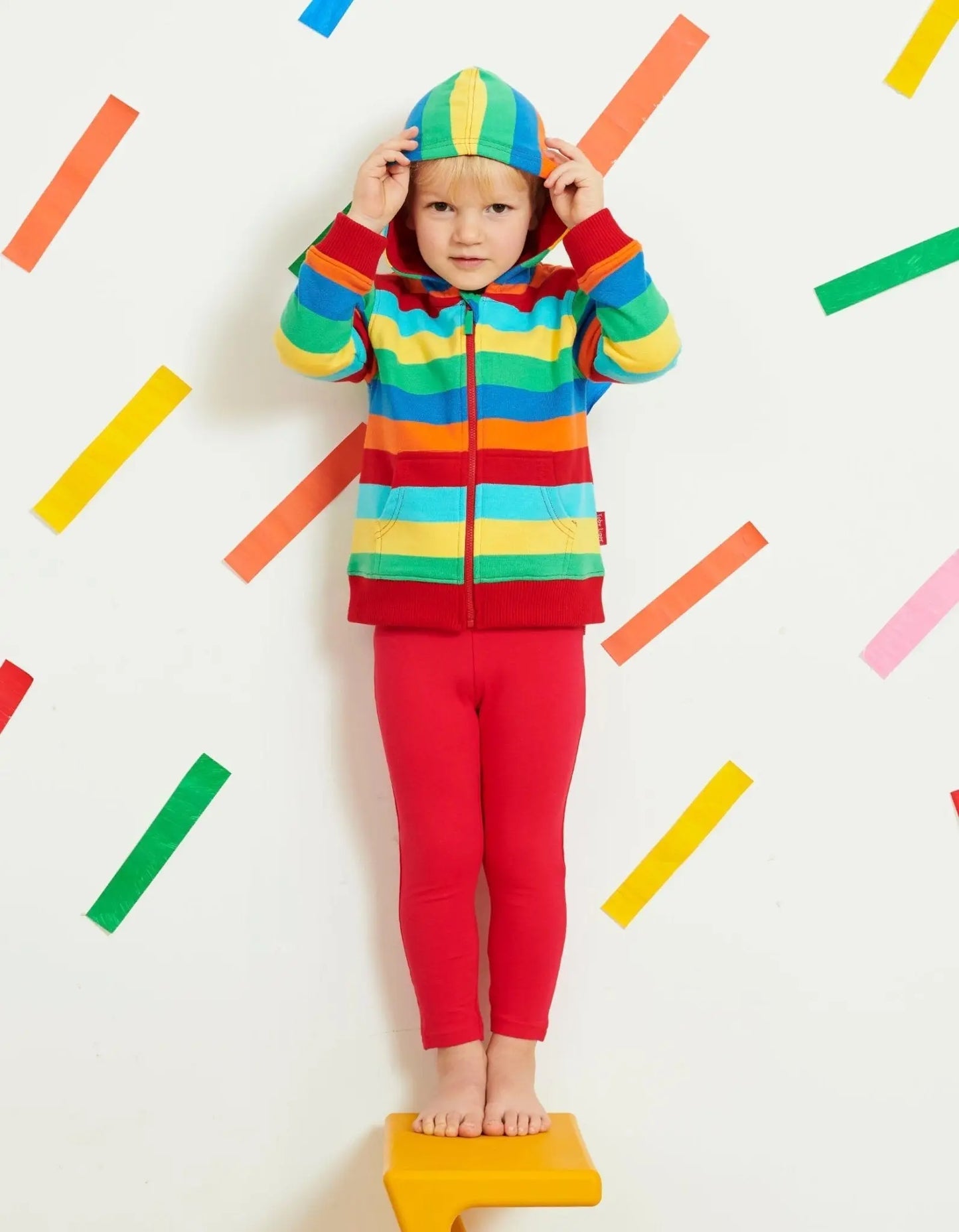 Organic Multi Stripe Hoodie Toby Tiger