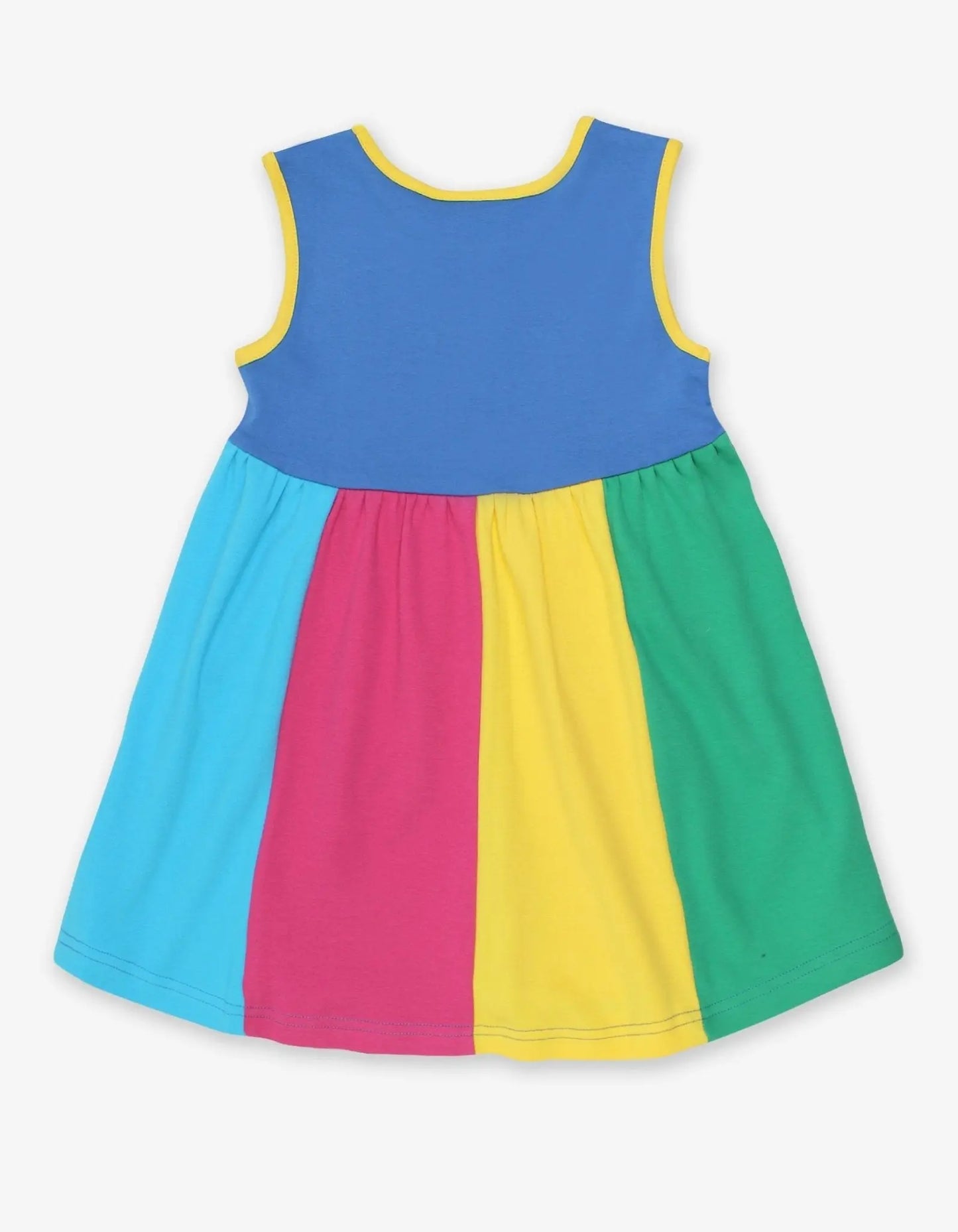 Organic Multi Stripe Pinafore Dress Toby Tiger