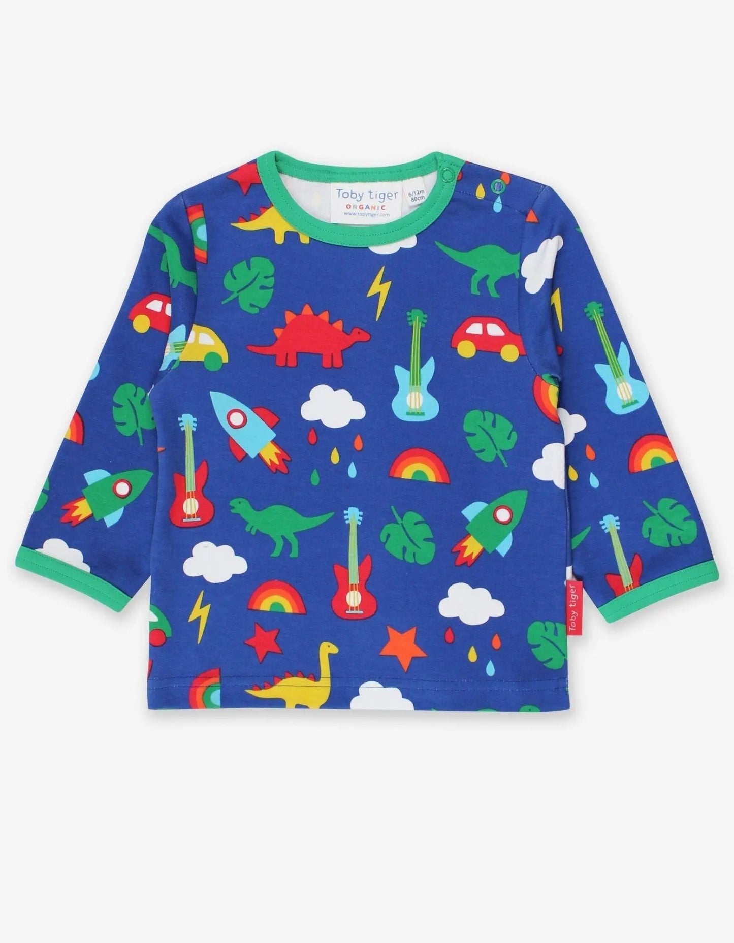 Organic Playtime Mix-Up Print Long-Sleeved T-Shirt Toby Tiger