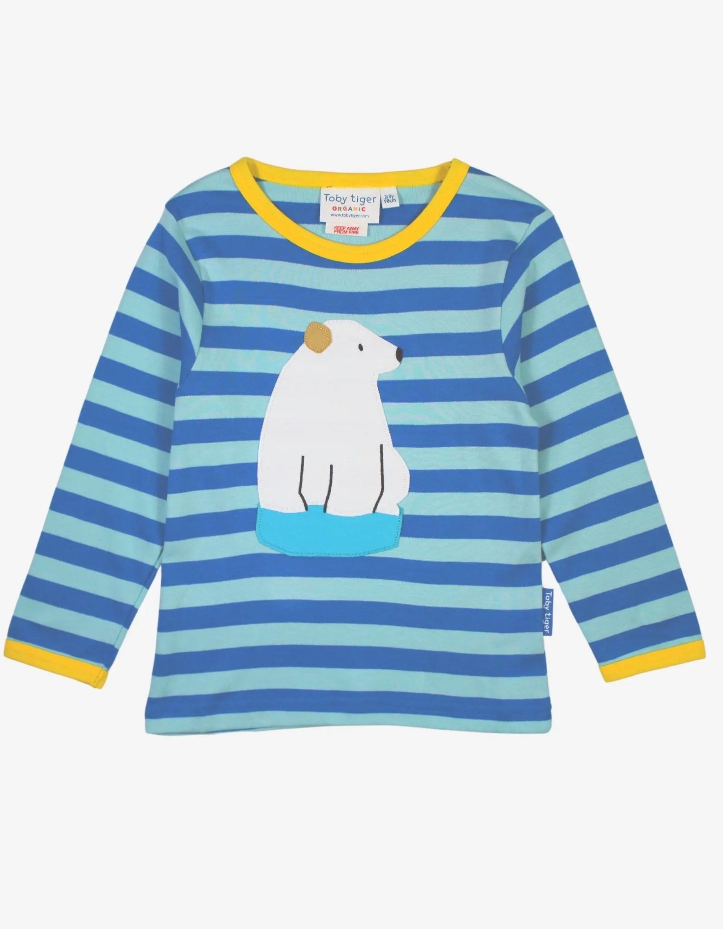 Organic Polar Bear Applique Long-Sleeved T-Shirt Toby Tiger