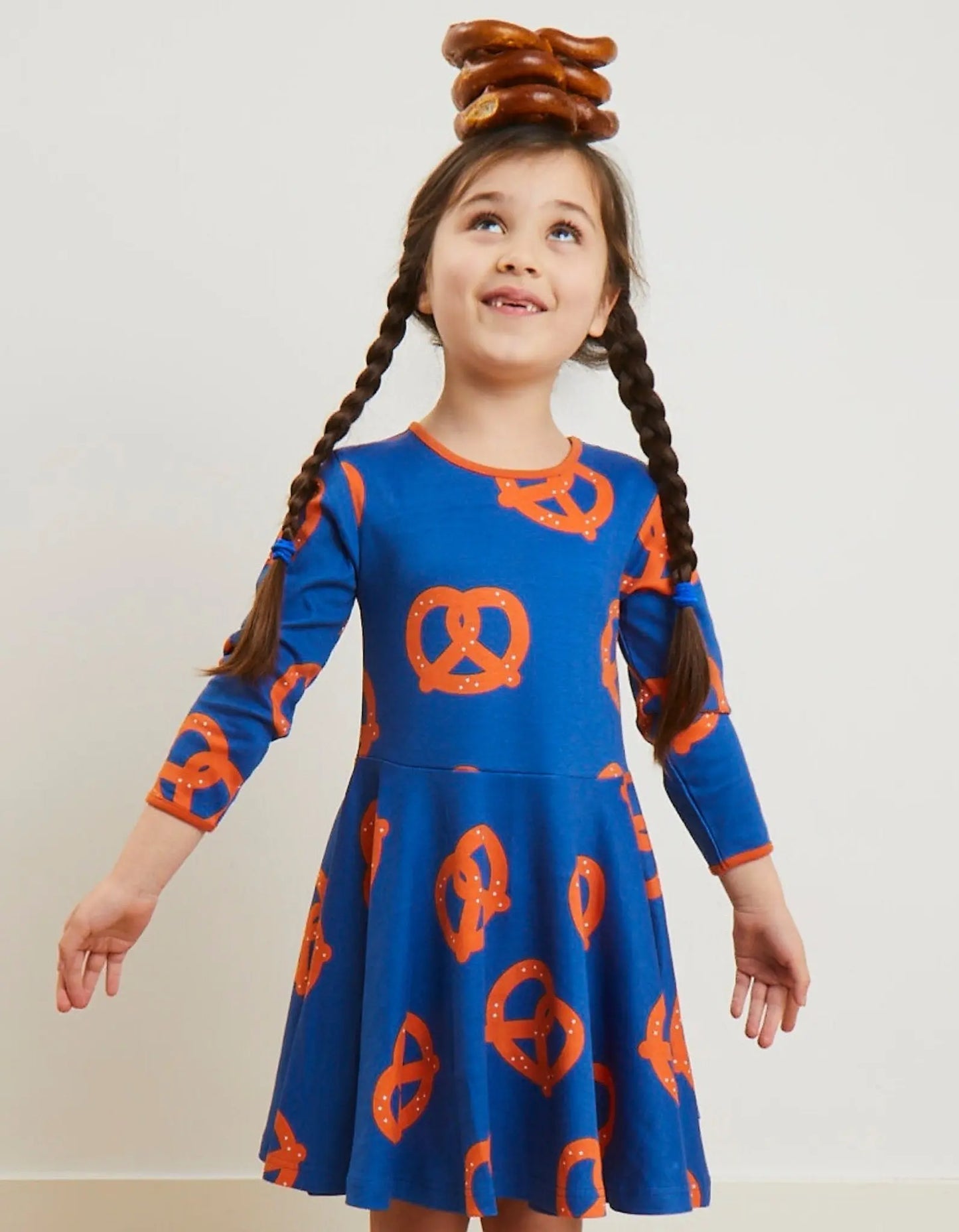 Organic Pretzel Print Skater Dress Toby Tiger