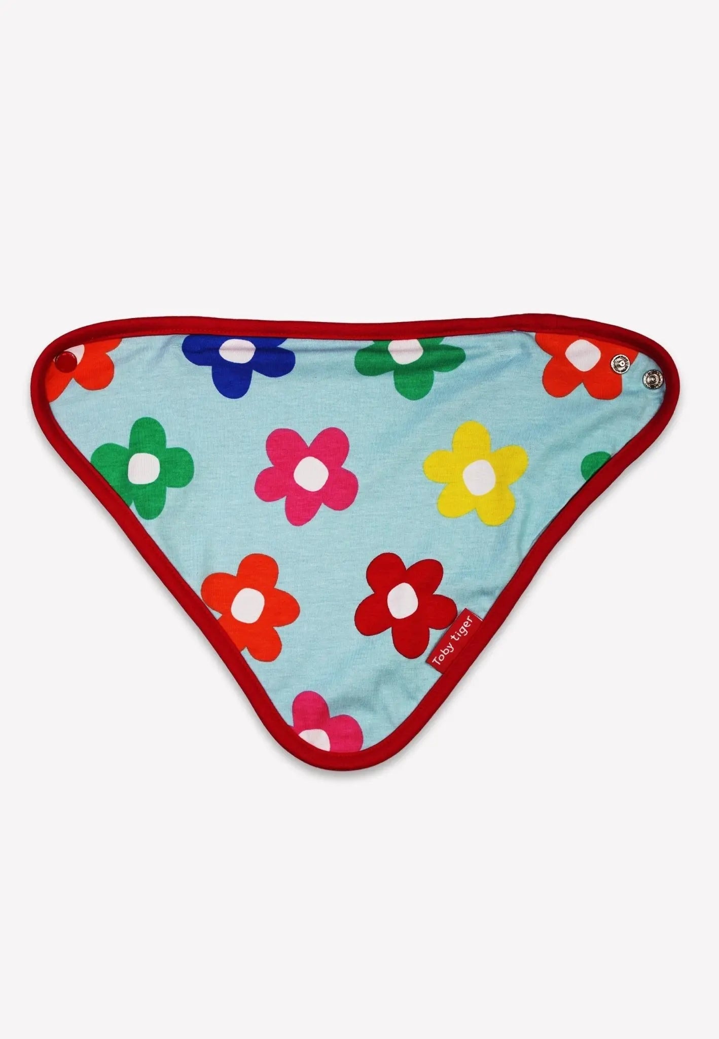 Organic Rainbow Bloom Print Dribble Bib Toby Tiger