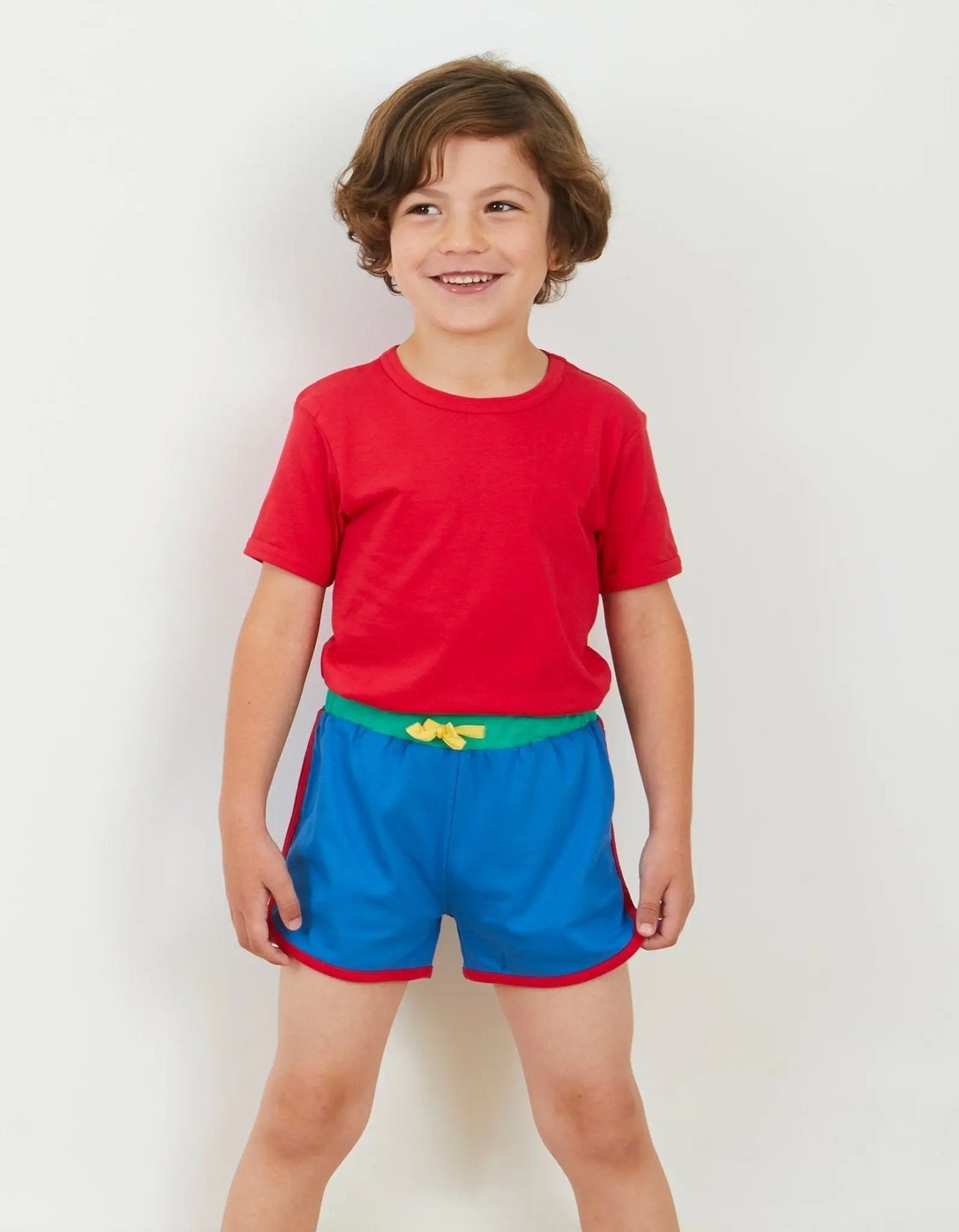 Organic Red Basic Short-Sleeved T-Shirt Toby Tiger