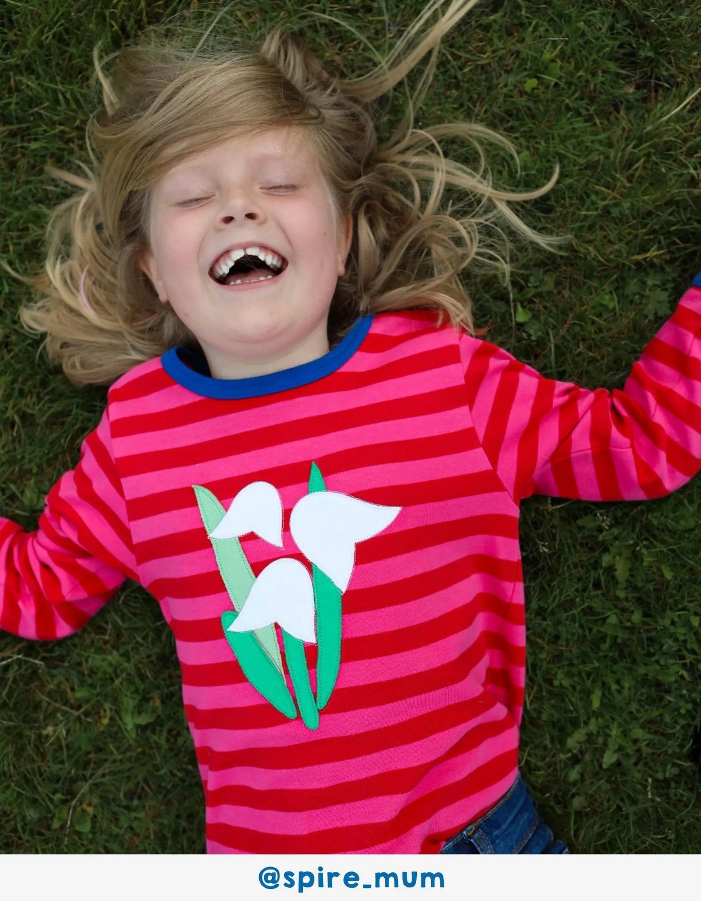 Organic Snowdrop Applique Long-Sleeved T-Shirt Toby Tiger