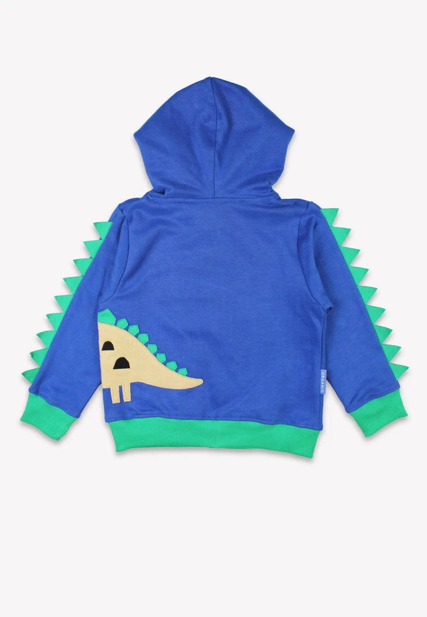 Organic Tonal Dinosaur Applique Hoodie Toby Tiger
