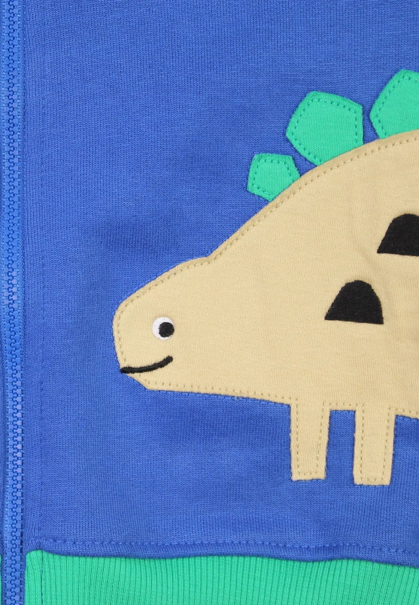 Organic Tonal Dinosaur Applique Hoodie Toby Tiger