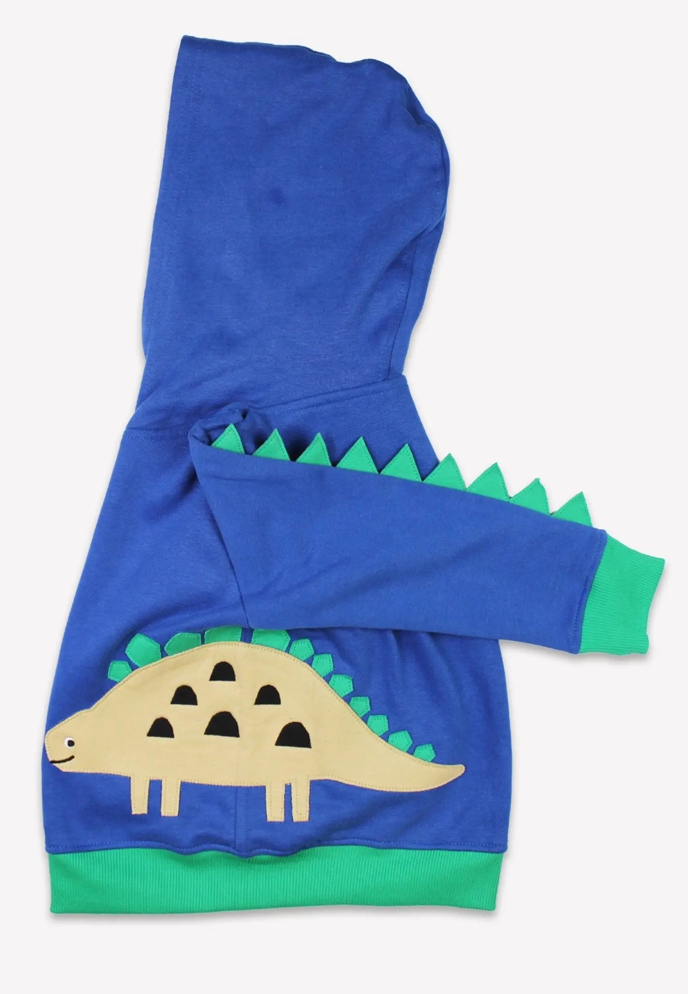 Organic Tonal Dinosaur Applique Hoodie Toby Tiger
