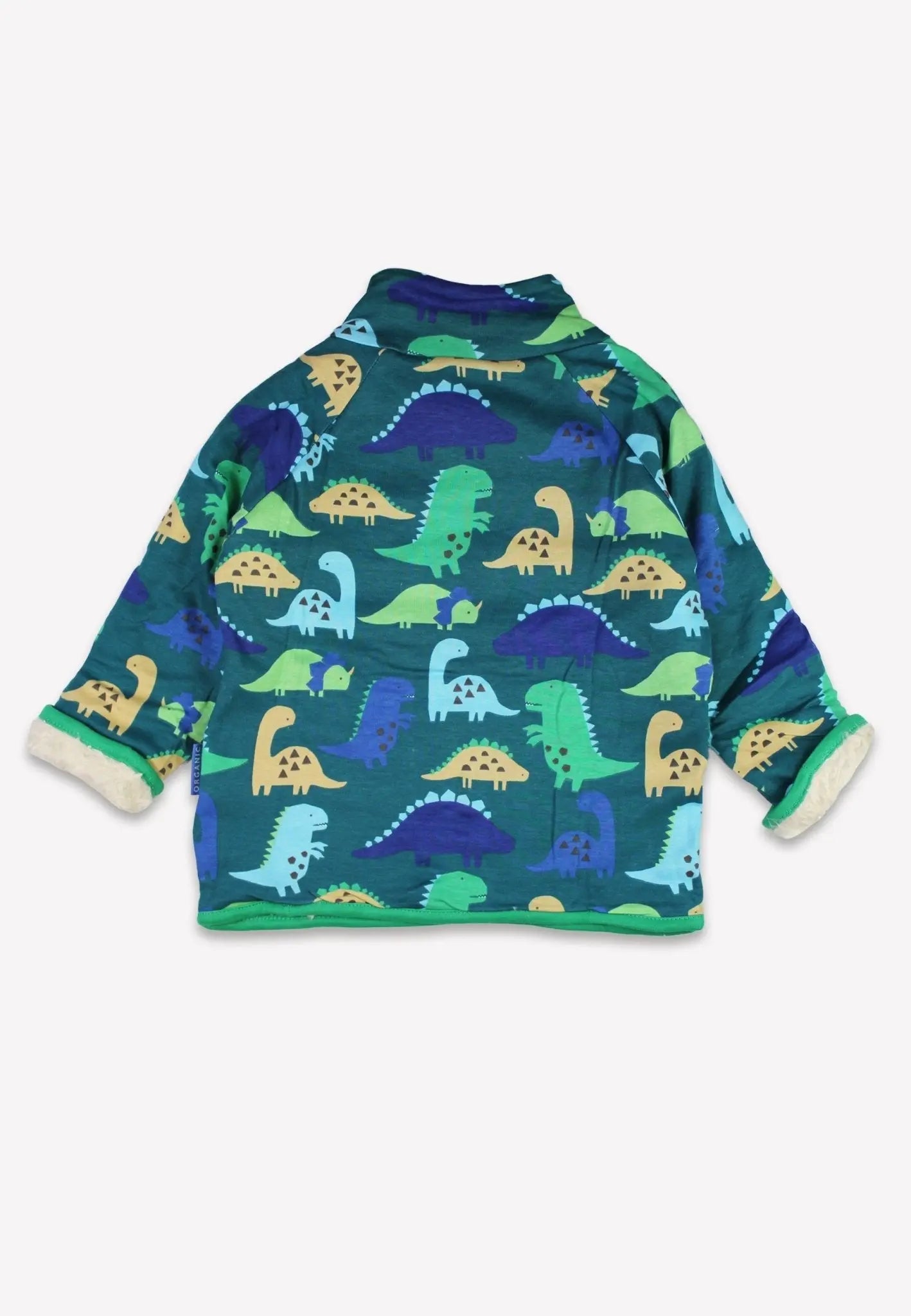 Organic Tonal Dinosaur Print Fleece Sweatshirt Toby Tiger