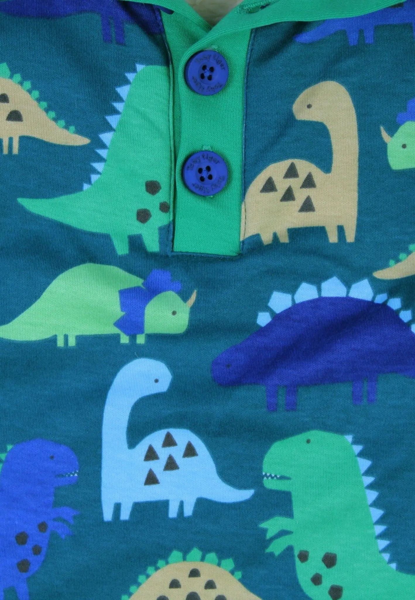 Organic Tonal Dinosaur Print Fleece Sweatshirt Toby Tiger