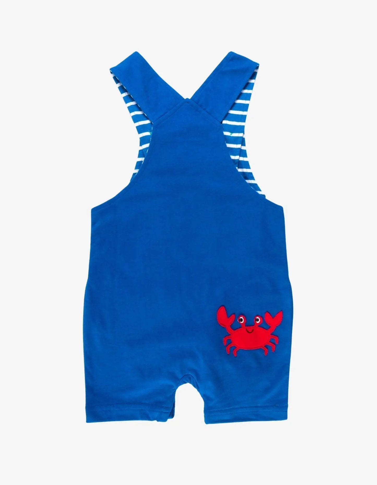 Organic Turtle Applique Dungaree Shorts Toby Tiger