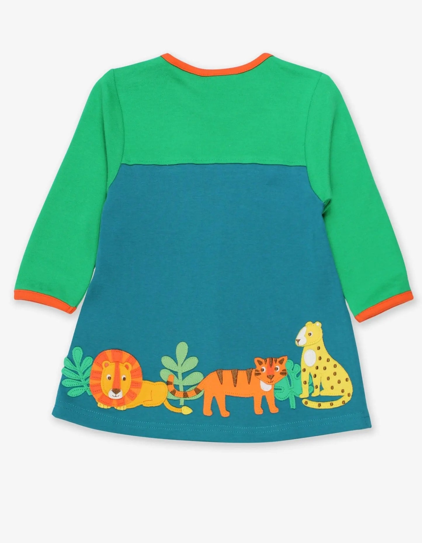 Organic Wild Cats Applique T-Shirt Dress Toby Tiger
