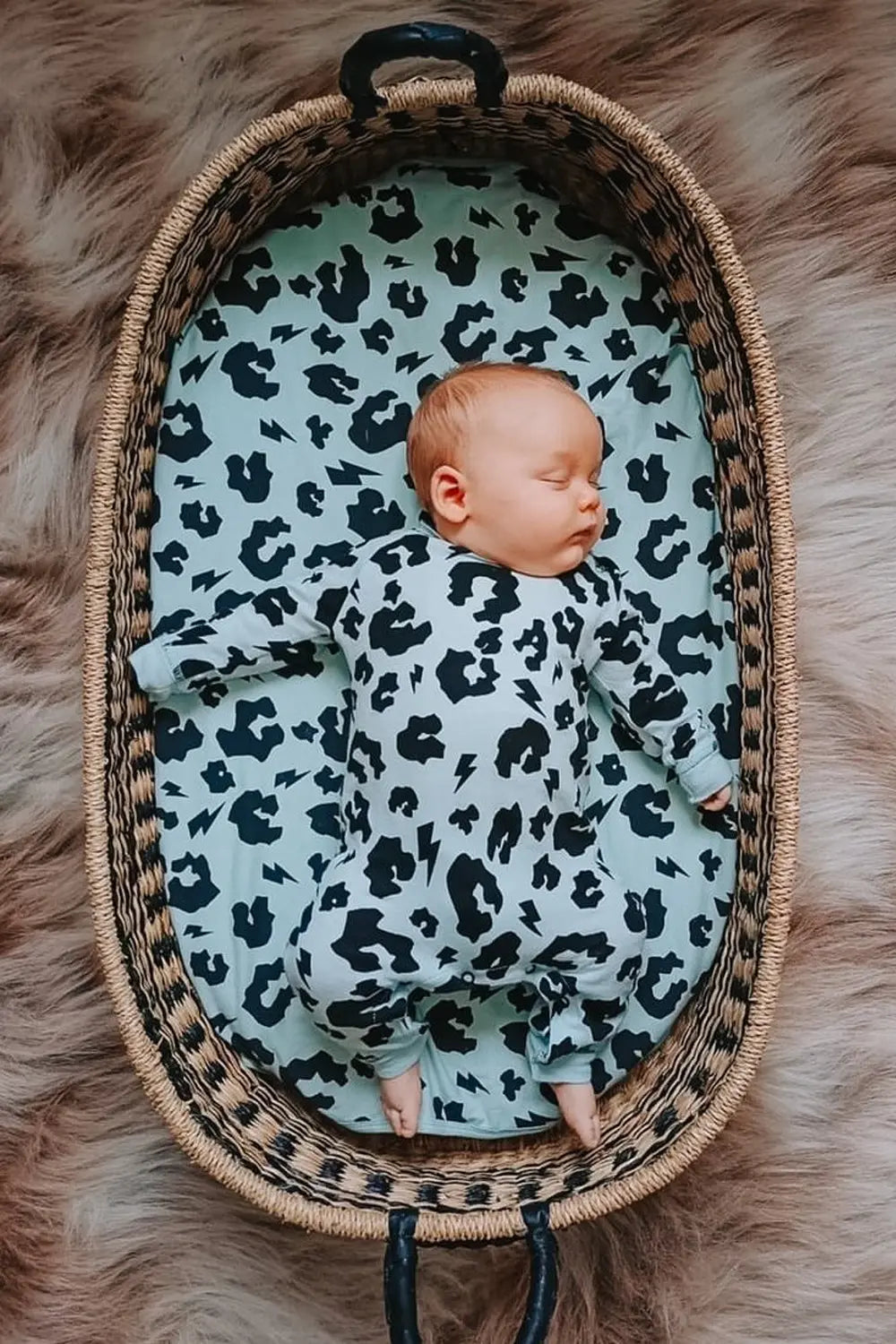 Pale Green Leopard Romper Scamp & Dude