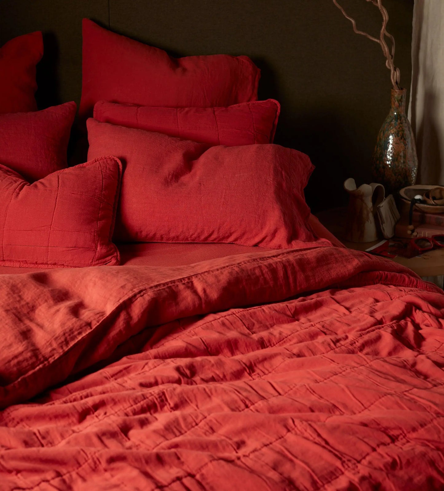 Paprika 100% Linen Duvet Cover The Secret Linen Store