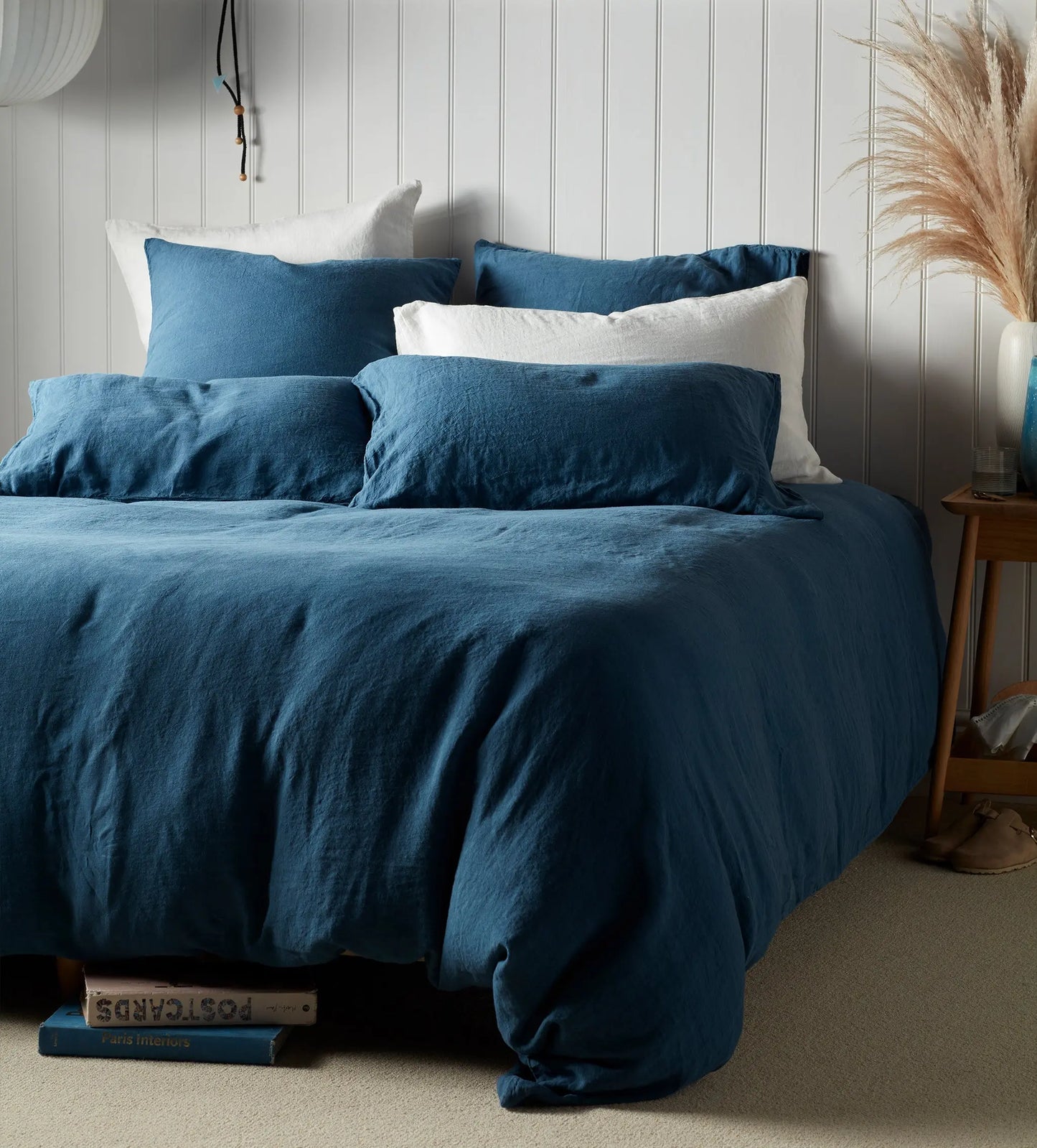 Peacock 100% Linen Duvet Cover The Secret Linen Store
