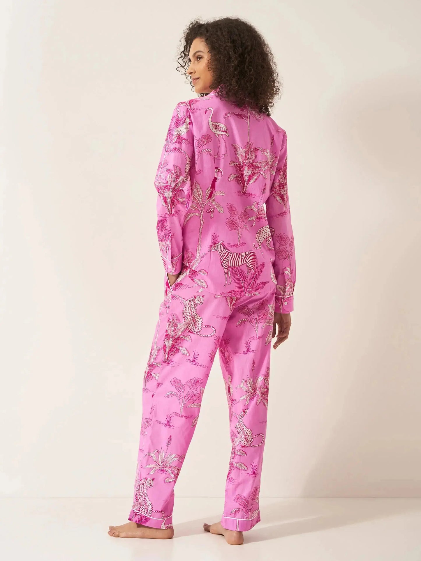 Jungle Women's Long Sleeve Organic Cotton Pyjama Trouser Set Myza
