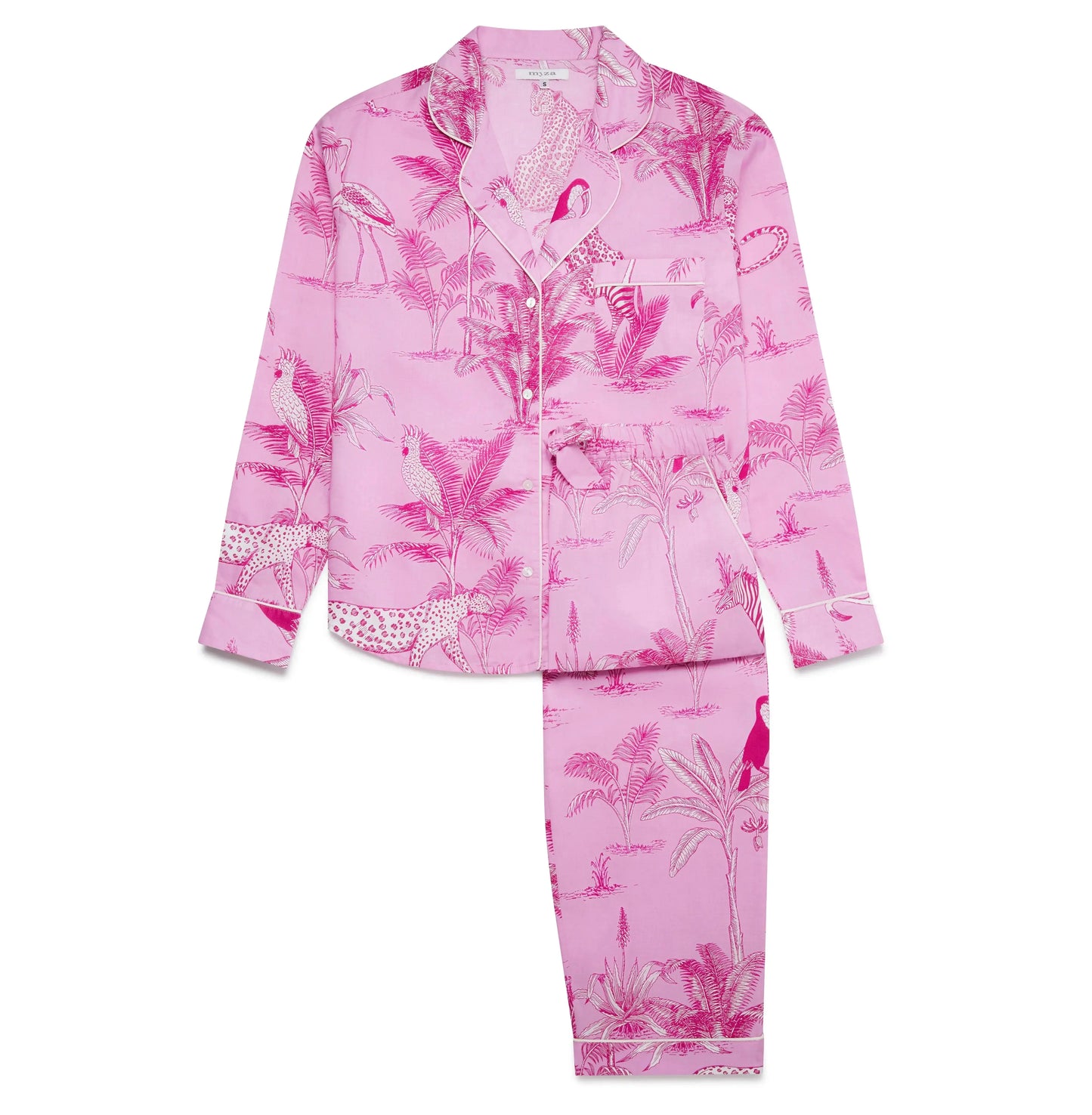 Jungle Women's Long Sleeve Organic Cotton Pyjama Trouser Set Myza