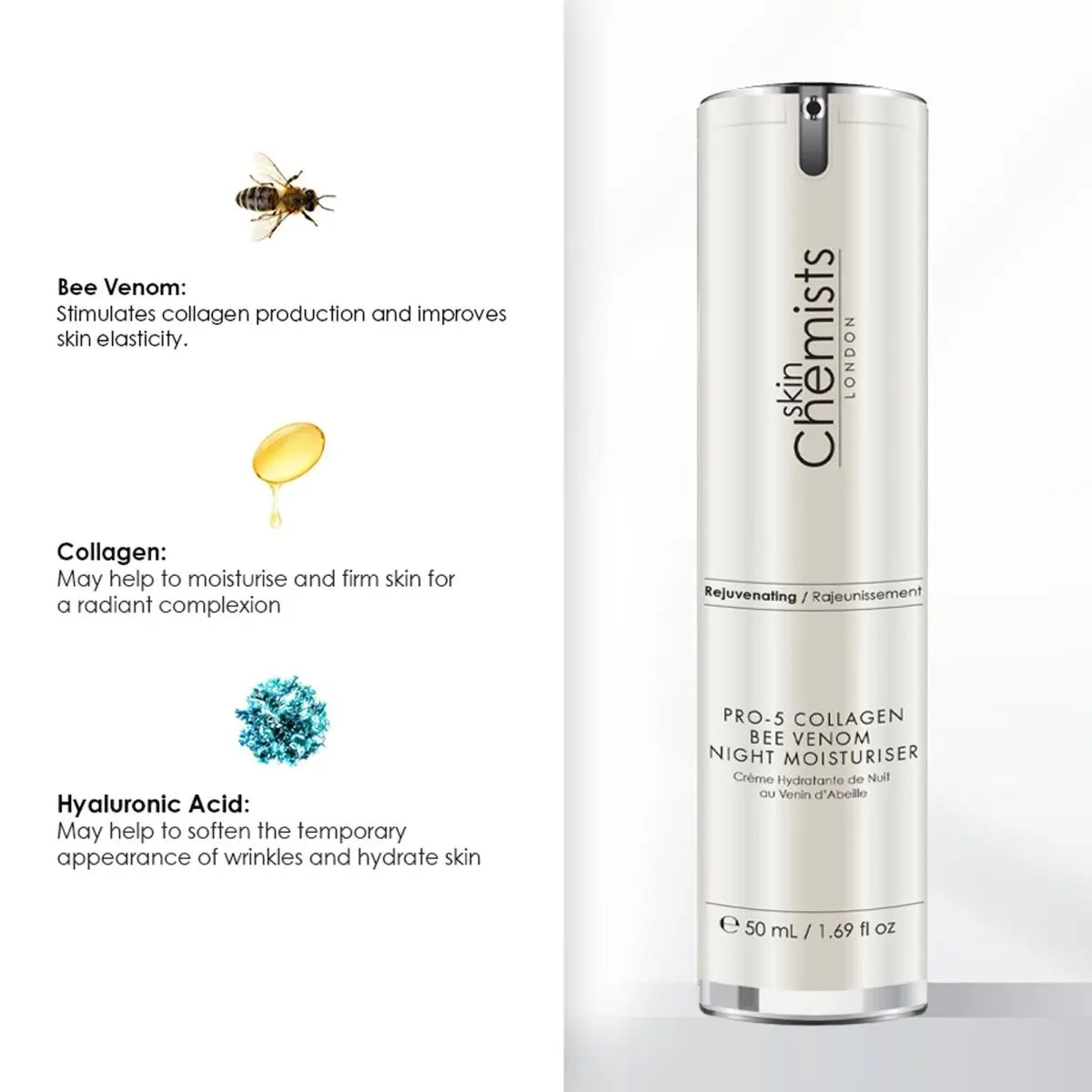 Pro-5 Collagen Bee Venom Night Moisturiser 50ml skinChemists