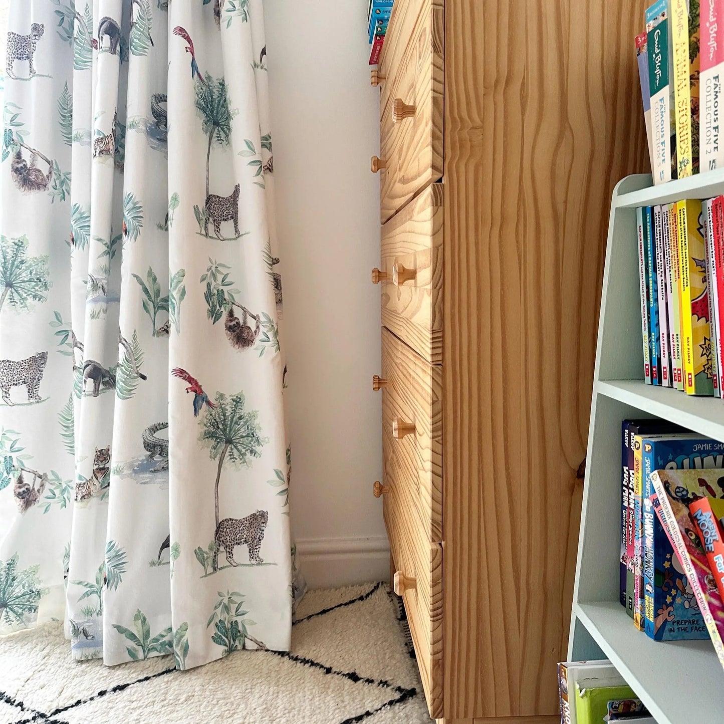 Rainforest Tropical Wildlife - Children's Curtain Fabric Katie Hipwell Design