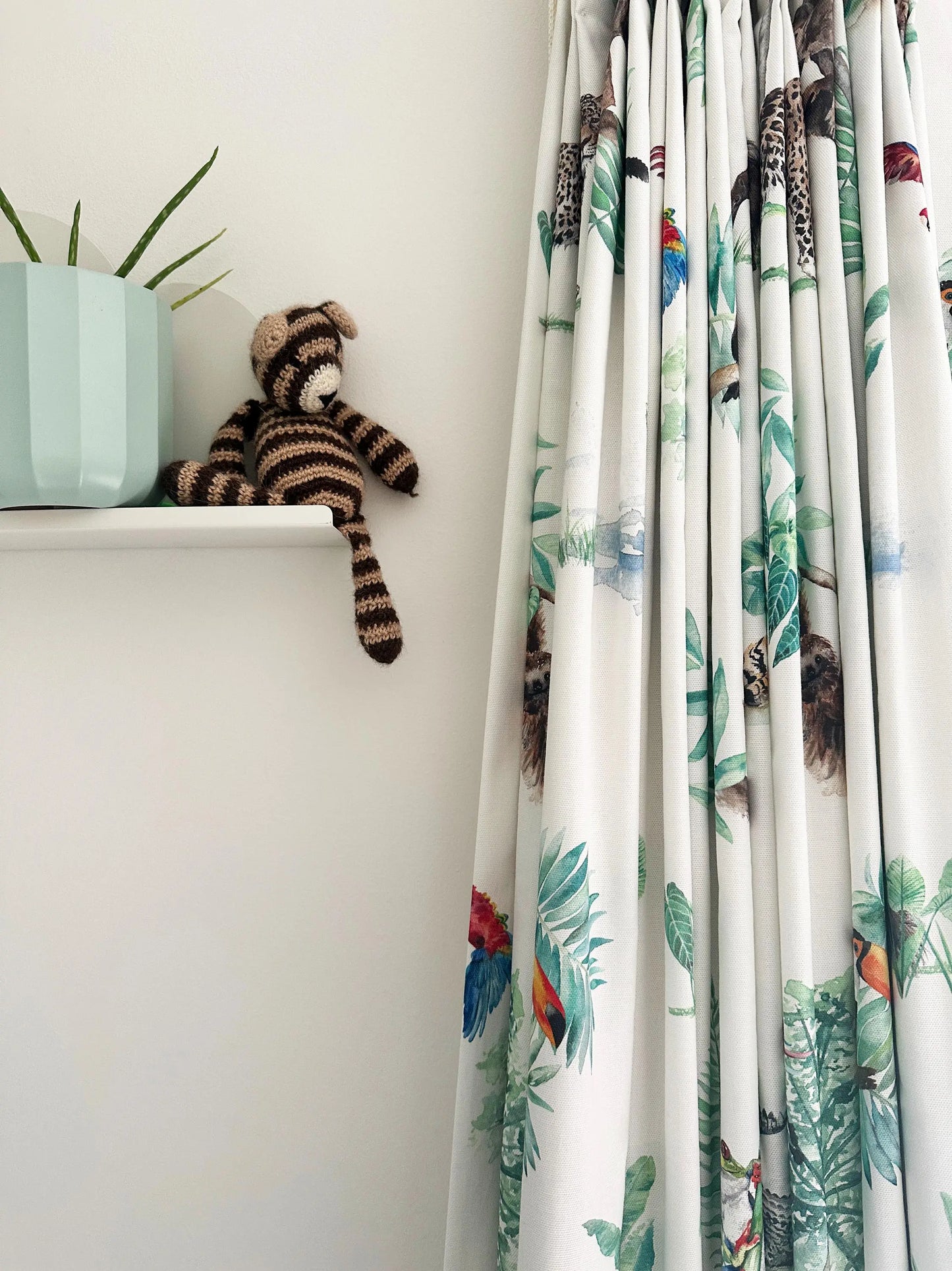 Rainforest Tropical Wildlife - Children's Curtain Fabric Katie Hipwell Design