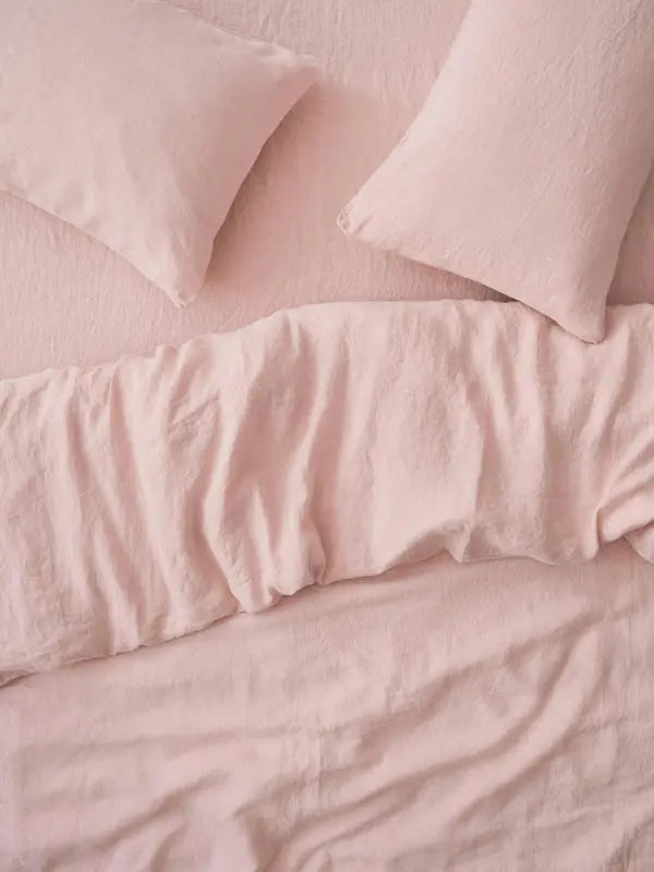 Rose Linen Blend Duvet Cover Piglet