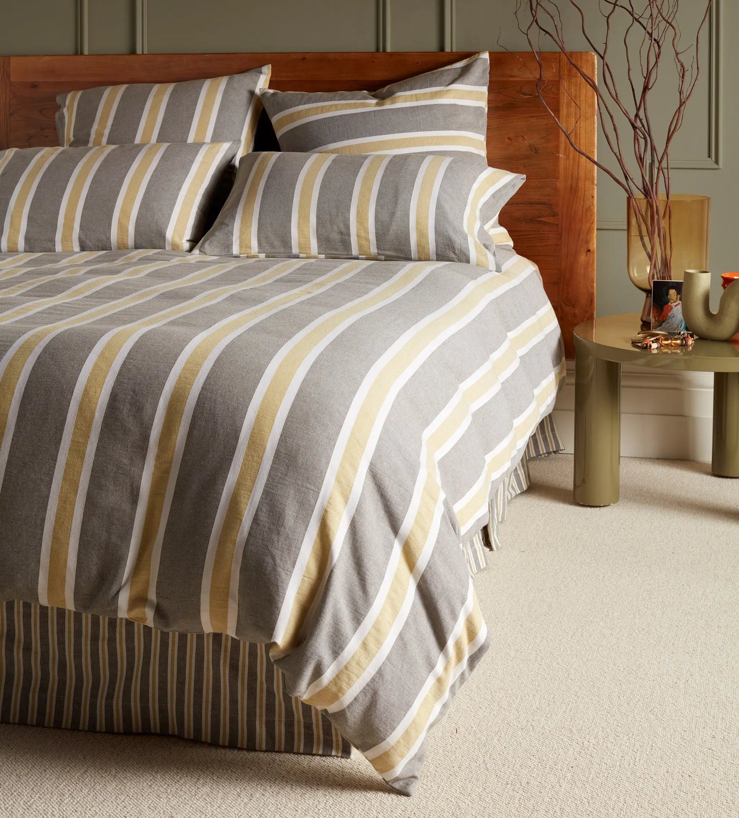 Sadie Stripe 100% Organic Cotton Duvet Cover The Secret Linen Store